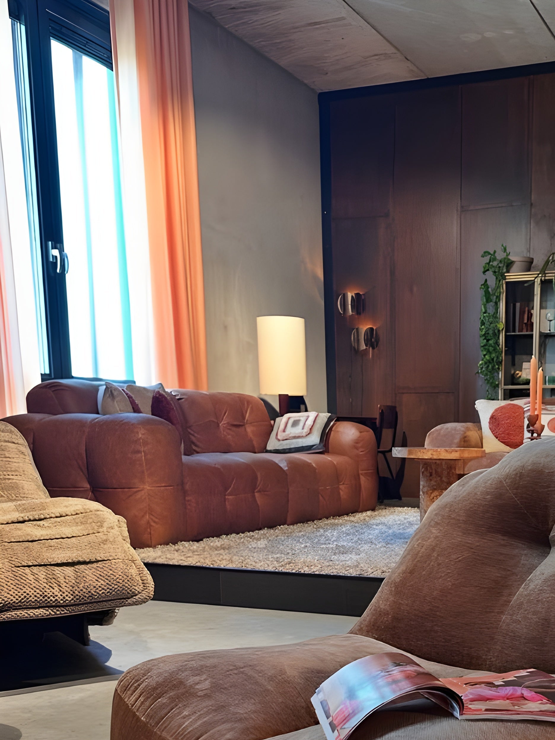 Pohovka 3-osobová HACKMAN v koňakové kůži