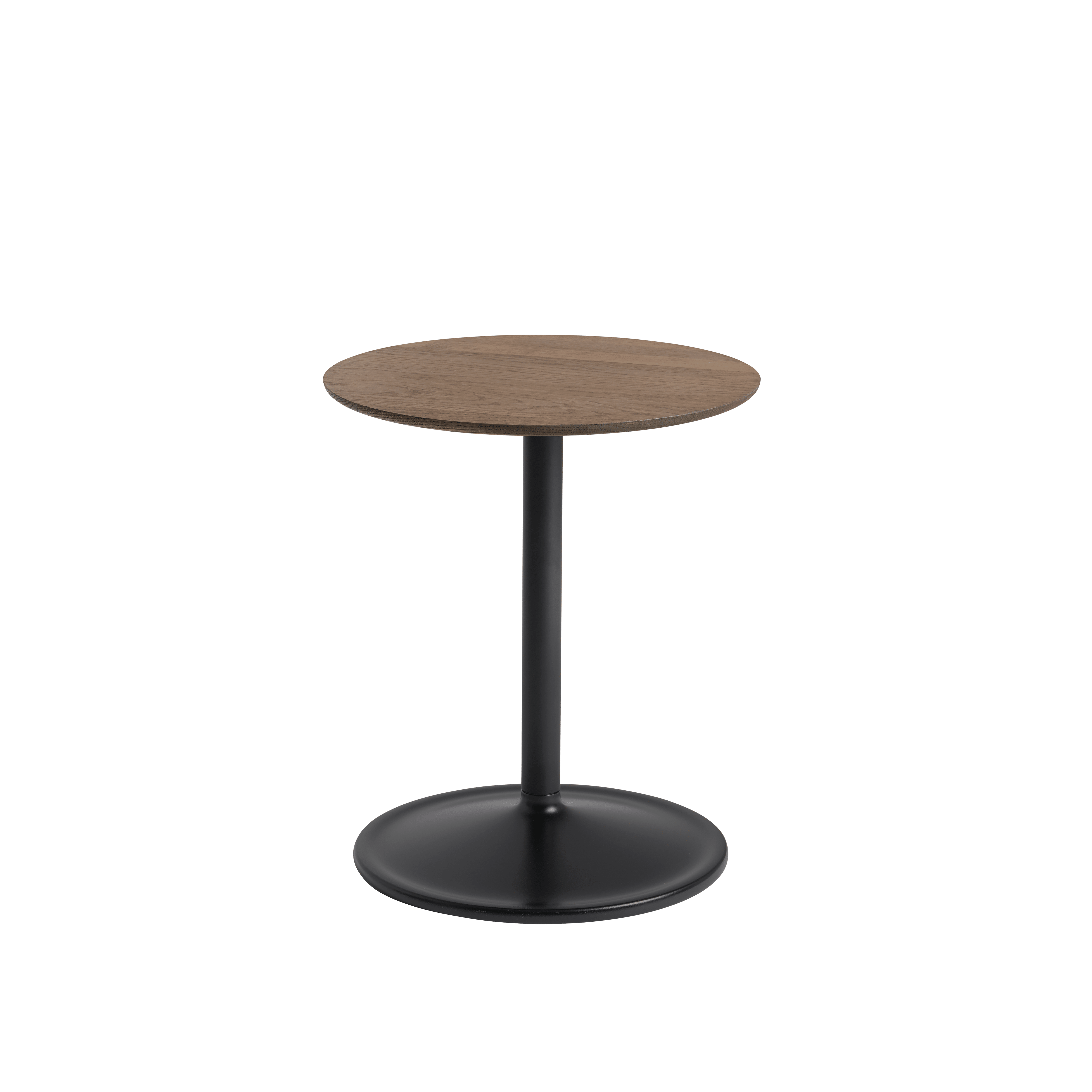 SOFT Side Table dark oak wood with black base