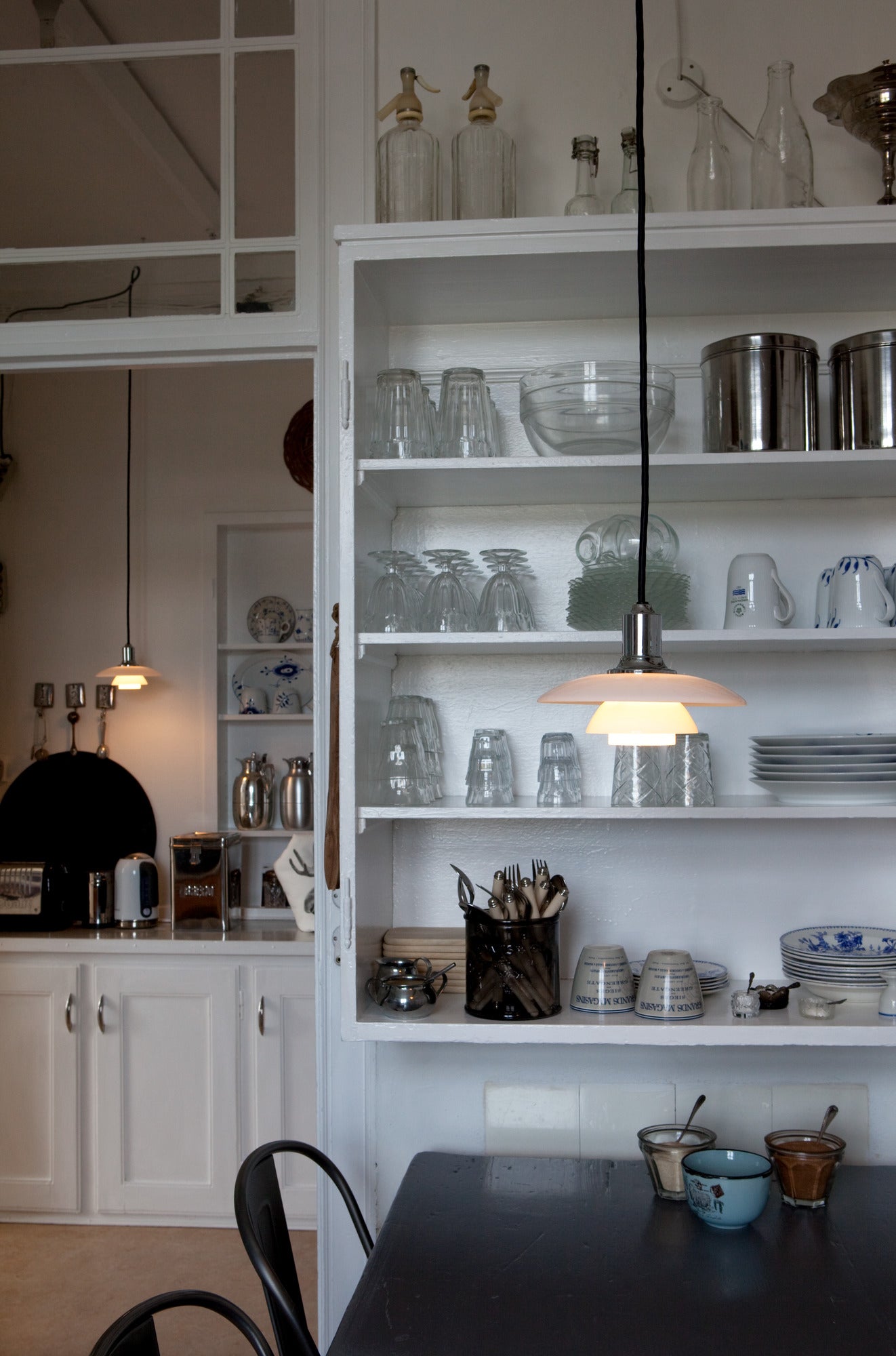 PH 2/1 pendant lamp white with chrome finish