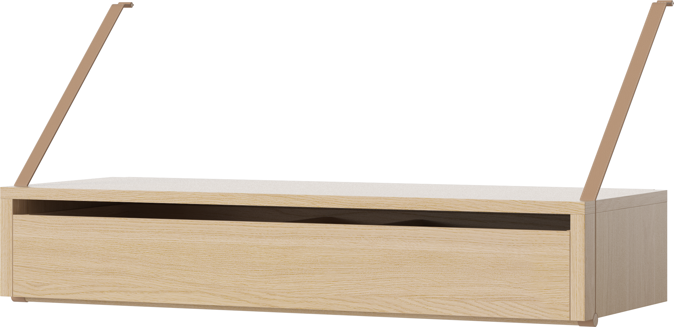 Zásuvka STRAP bělené dubové dřevo