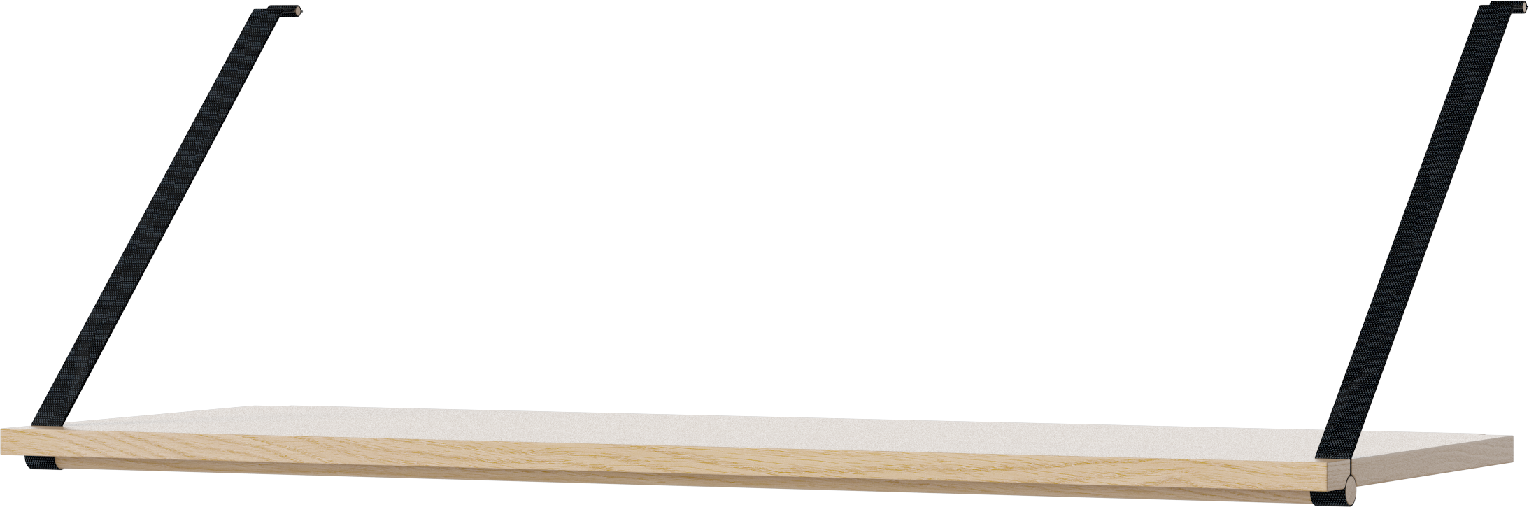 Polička STRAP - jednotlivý modul bělené dubové dřevo