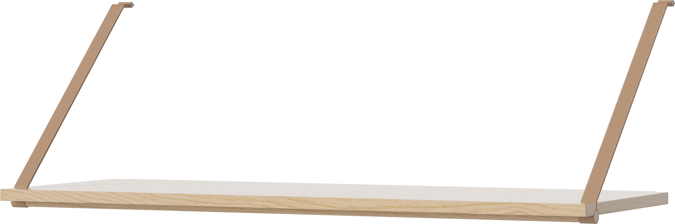 Polička STRAP - jednotlivý modul bělené dubové dřevo