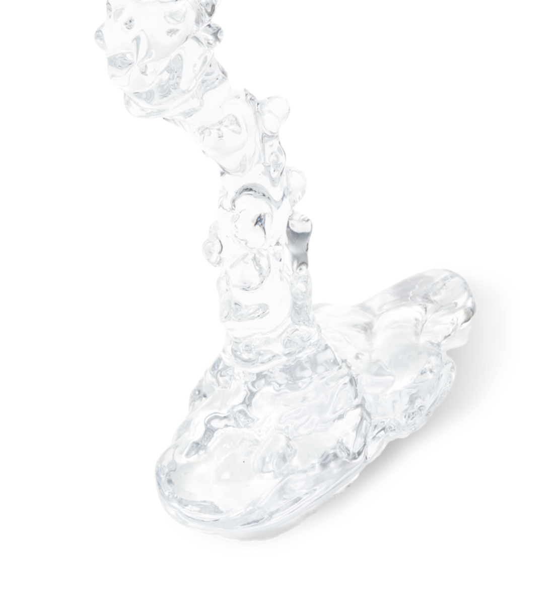 GLASS DRIP transparent candle holder