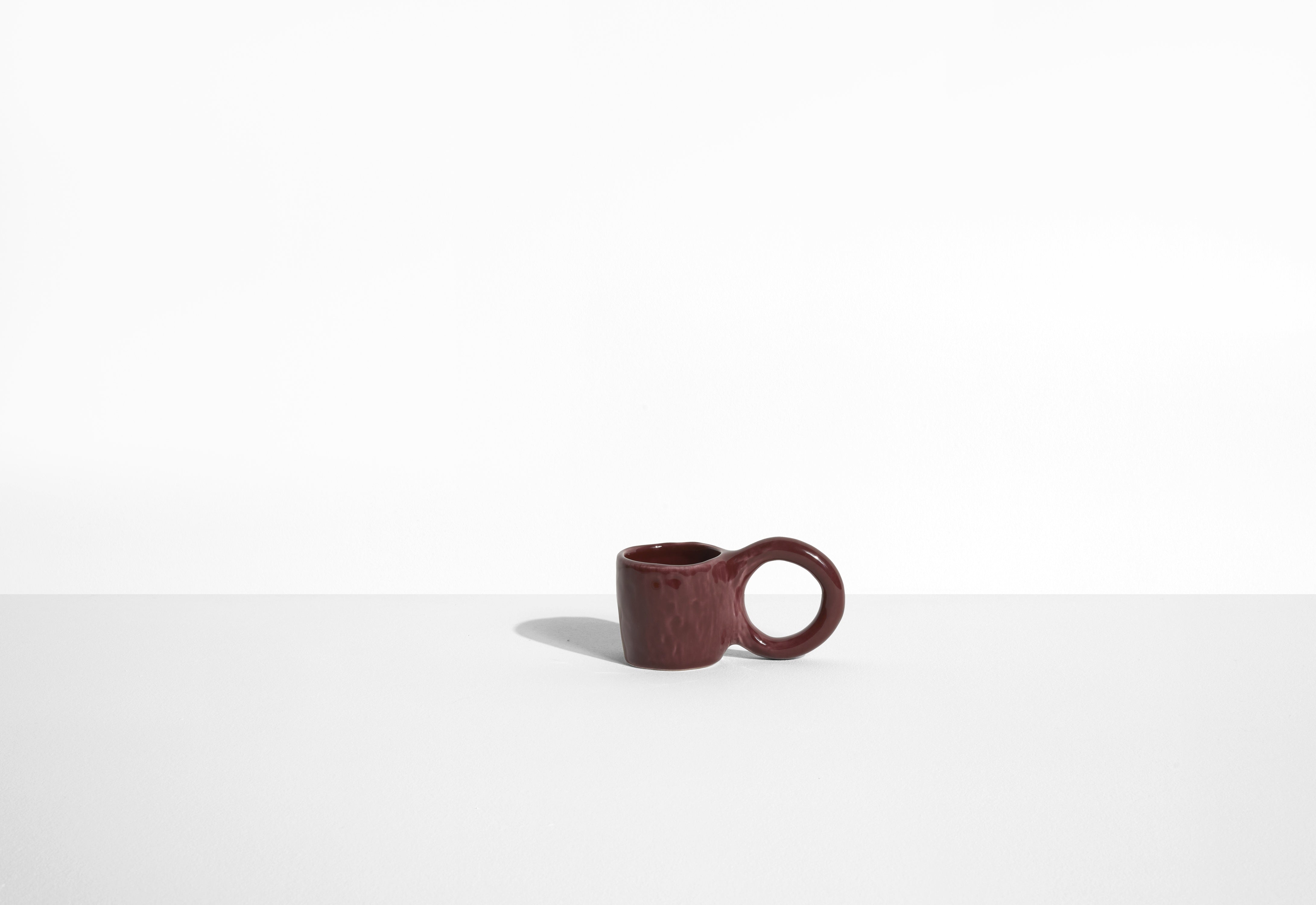 Sada šálků na espresso DONUT v třešňové barvě