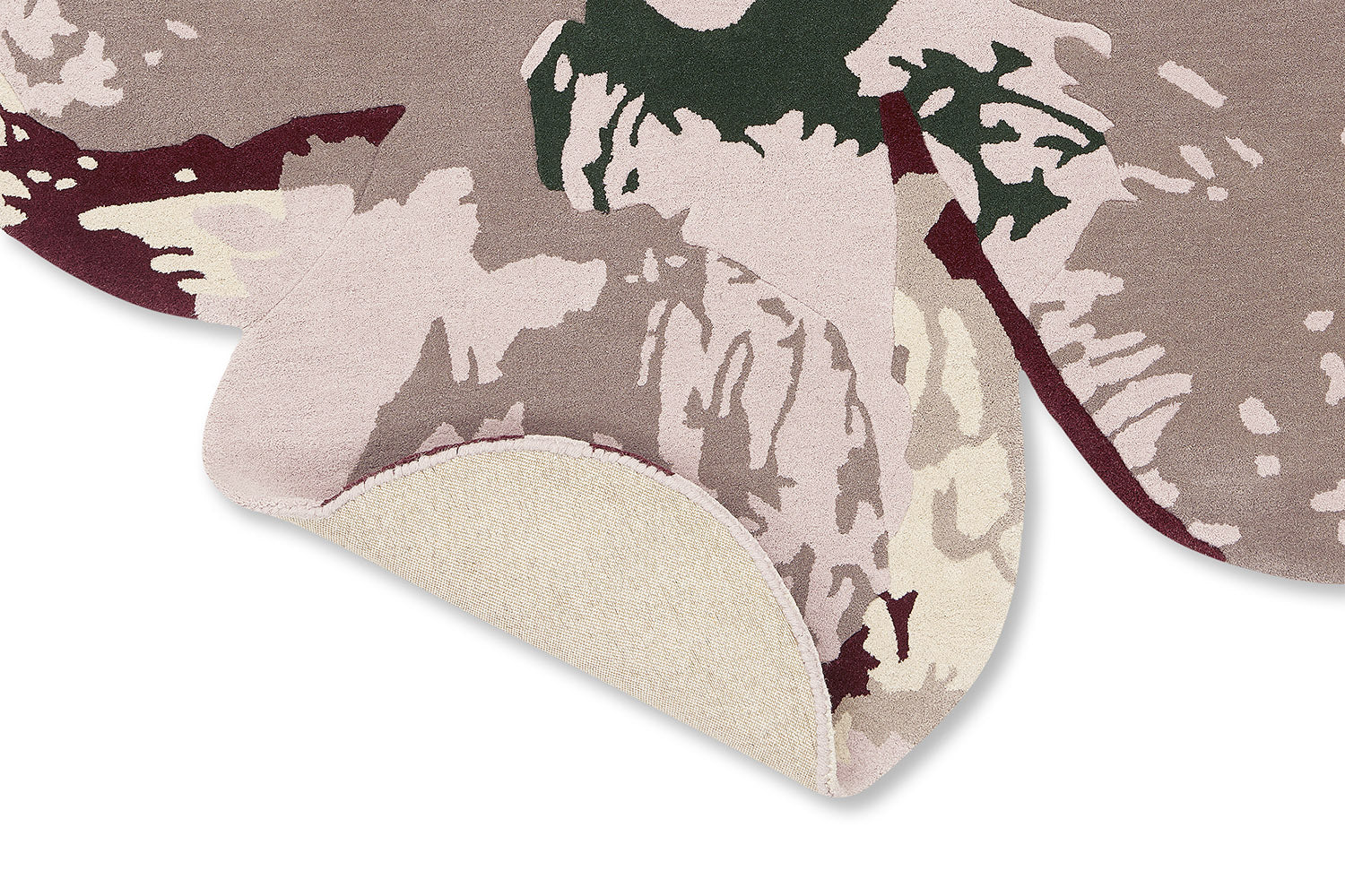 Dywan dekoracyjny SHAPED MAGNOLIA LIGHT bordowo-beżowy