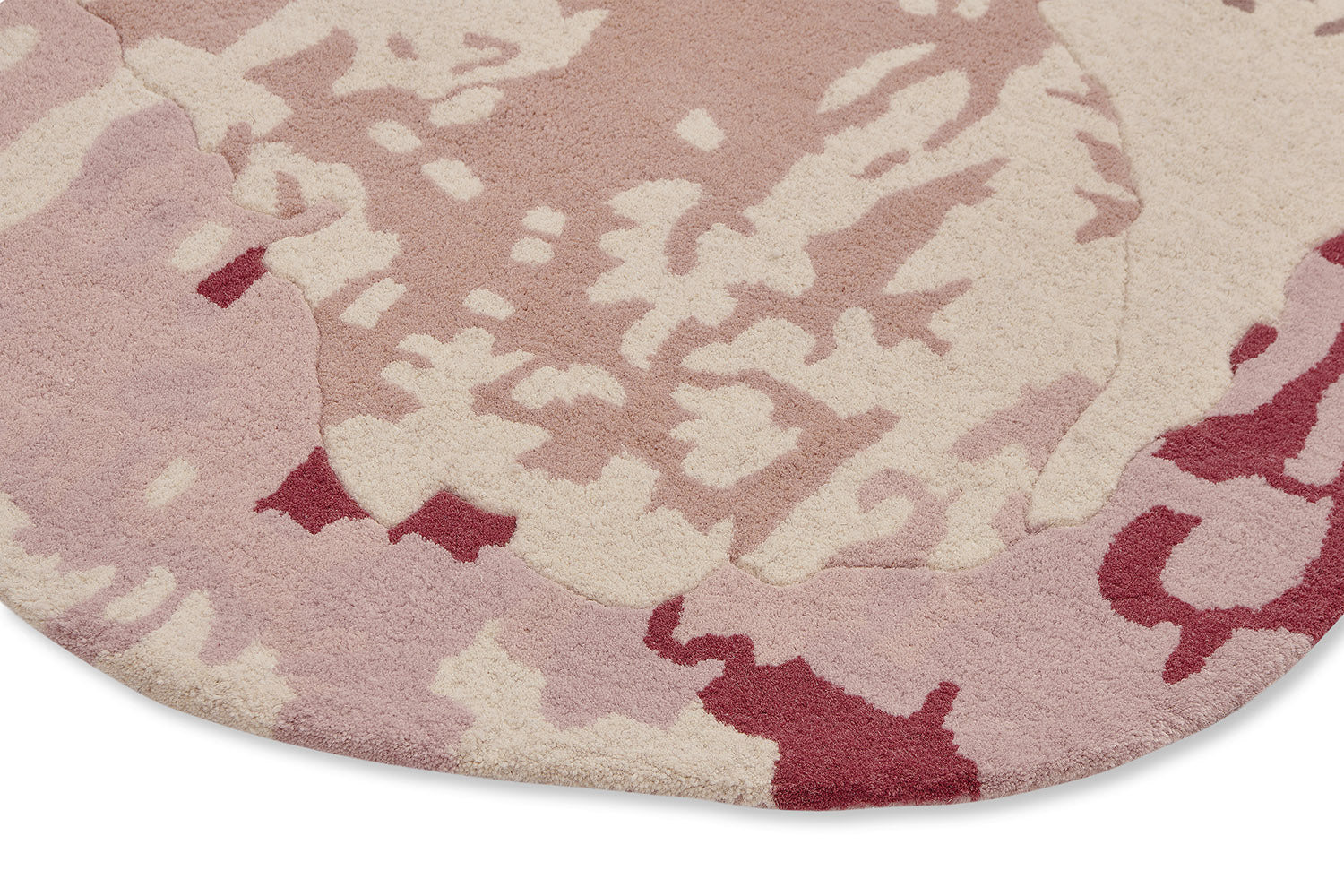 Decorative rug SHAPED MAGNOLIA light pink