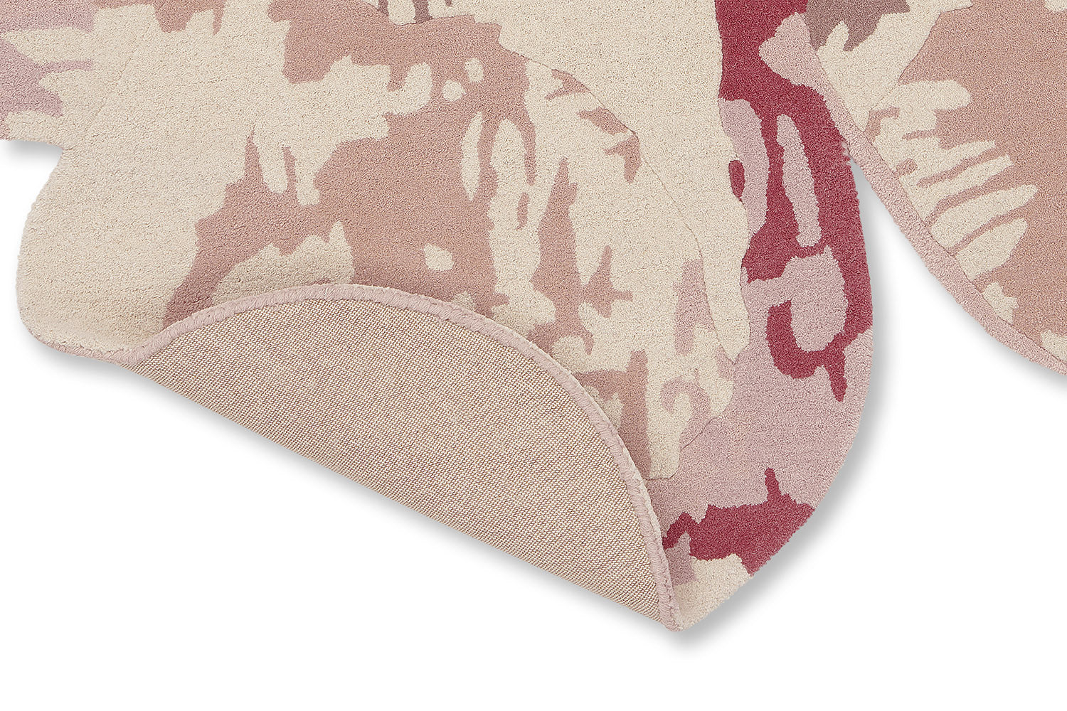 Decorative rug SHAPED MAGNOLIA light pink