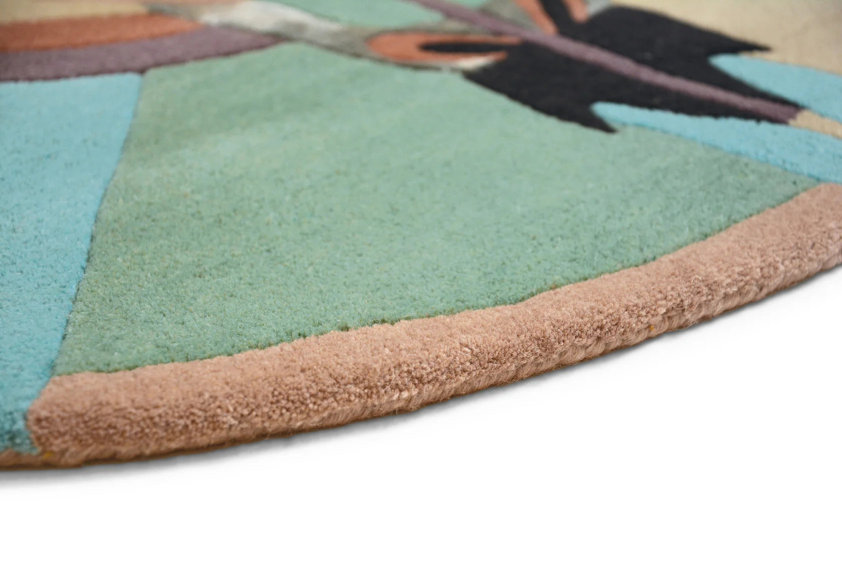 Round rug Zodiac Capricorn mint-beige