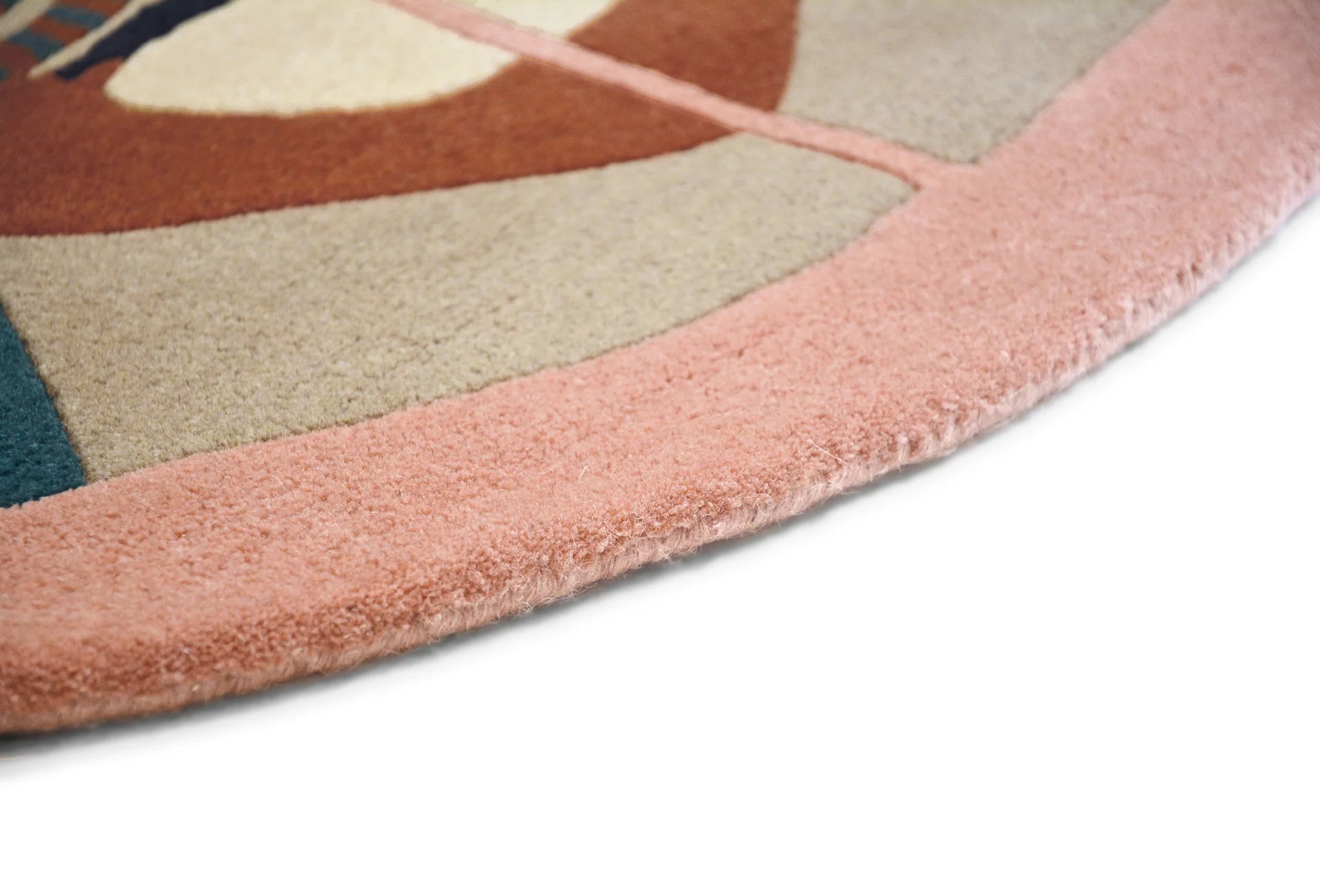 Kulatý koberec ZODIAC LEO hnědo-růžový