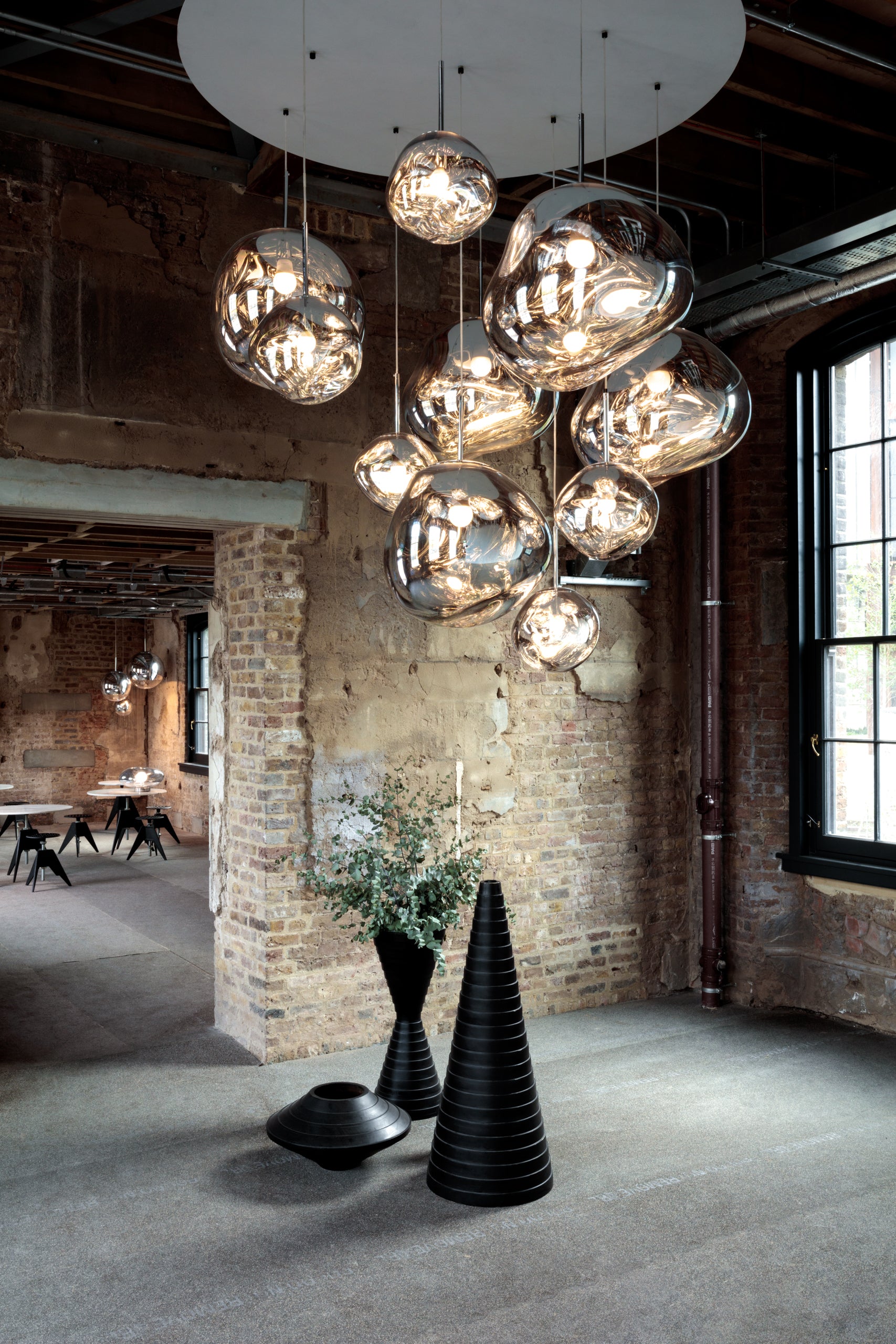 MELT MEGA Silver Ceiling Lamp