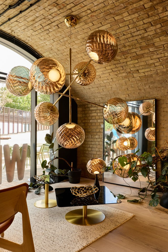 Lampa wisząca WHIRL LARGE złoty – styl nowoczesny