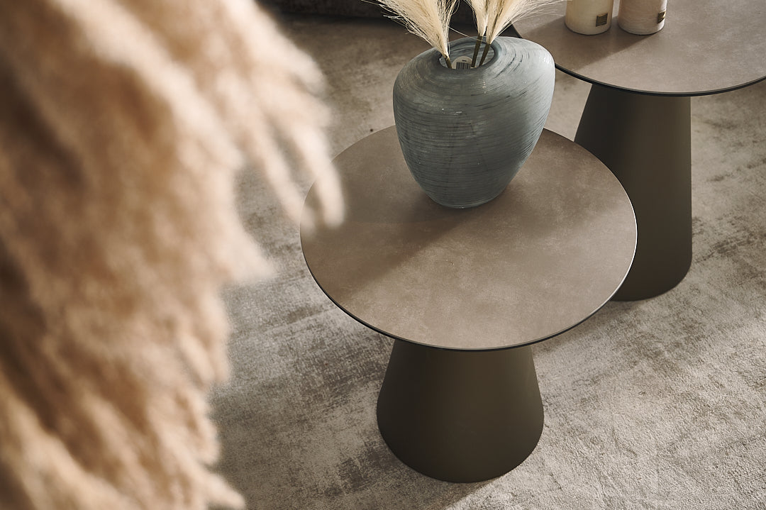 FUNGHI brown quartz sintered stone coffee table
