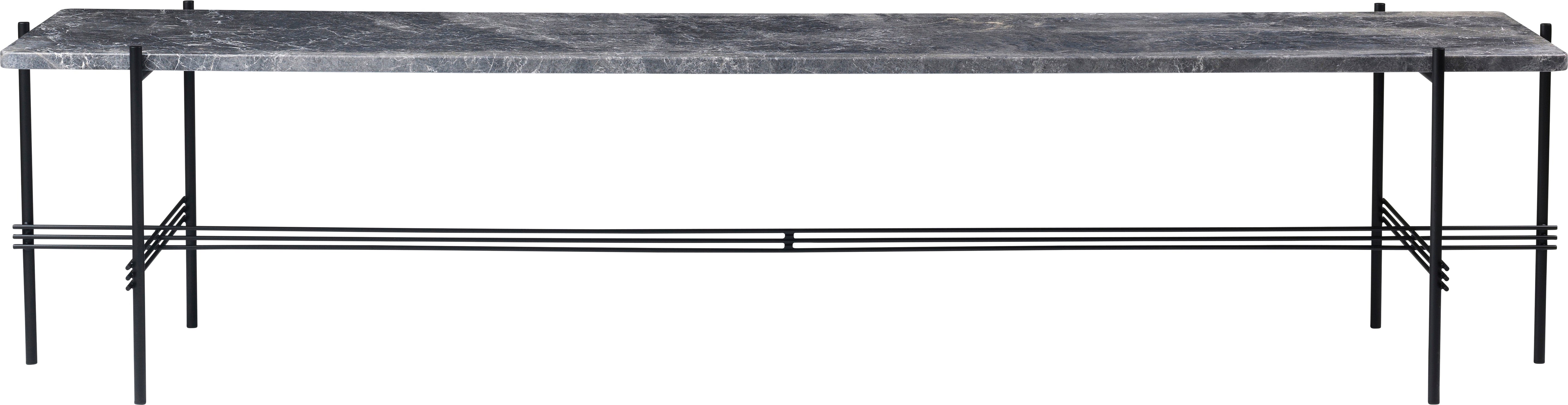 Konzole TS šedý mramor s černým podstavcem