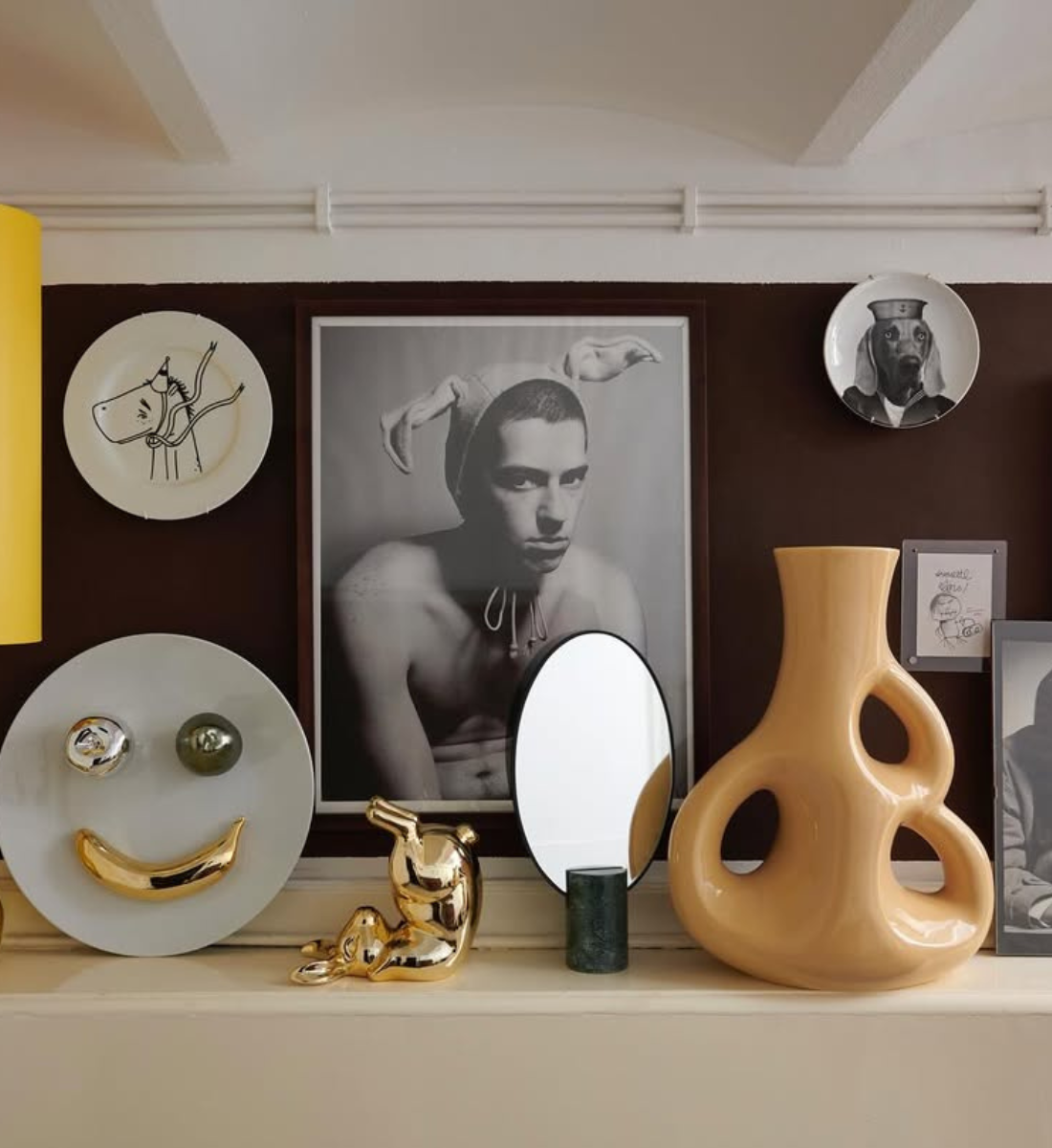 THREE EARS beige vase