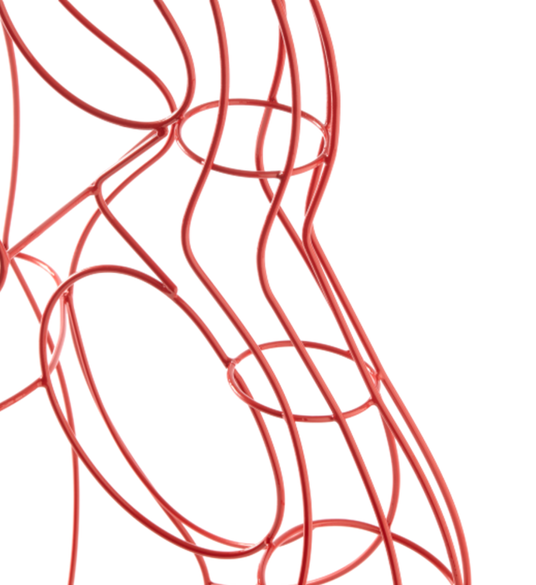 THREE EARS FRAME coral red vase