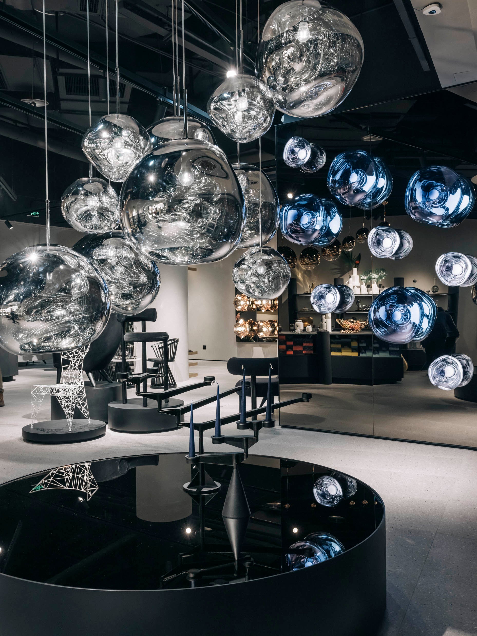 MELT MEGA Silver Ceiling Lamp