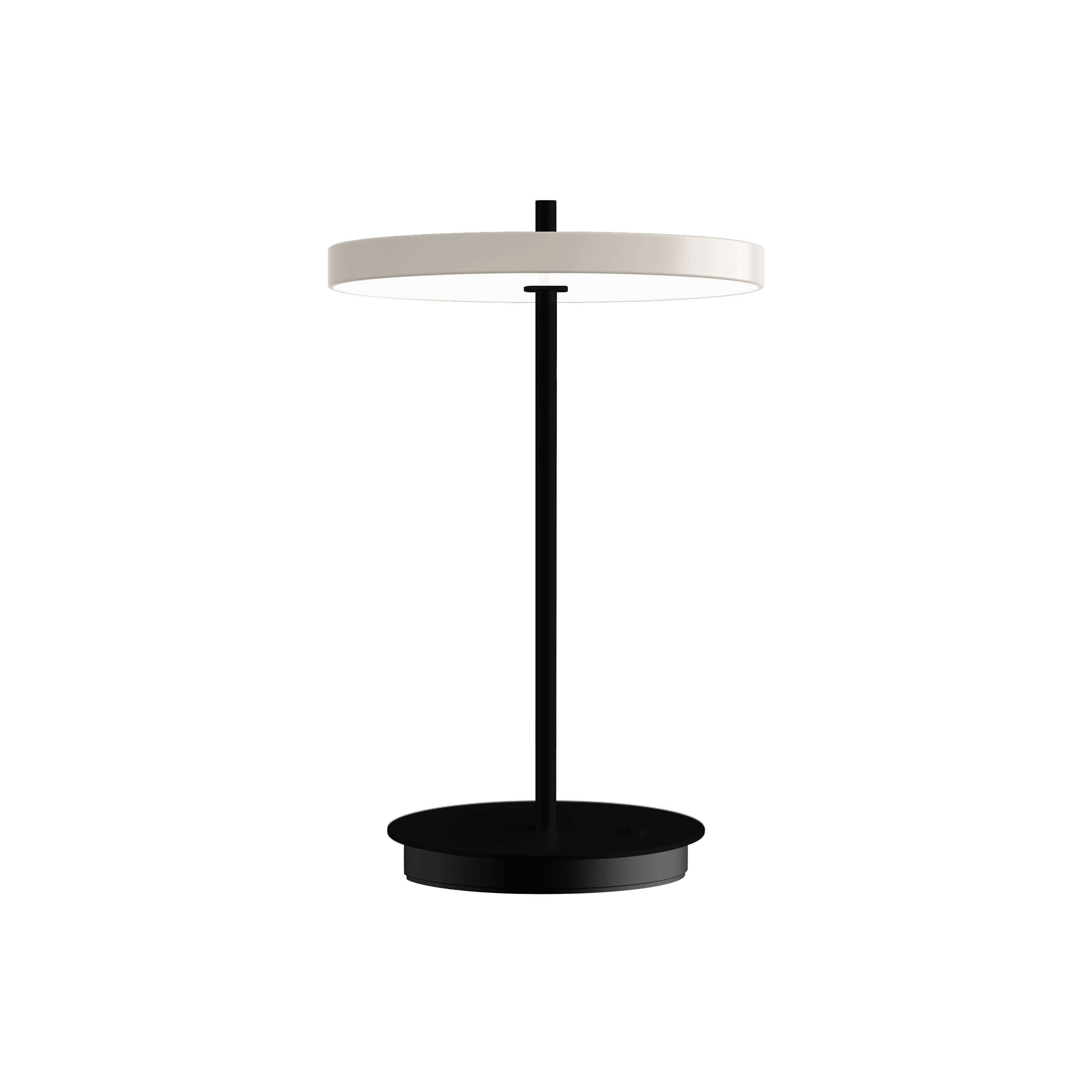 Portable lamp asteria Move White with a black base