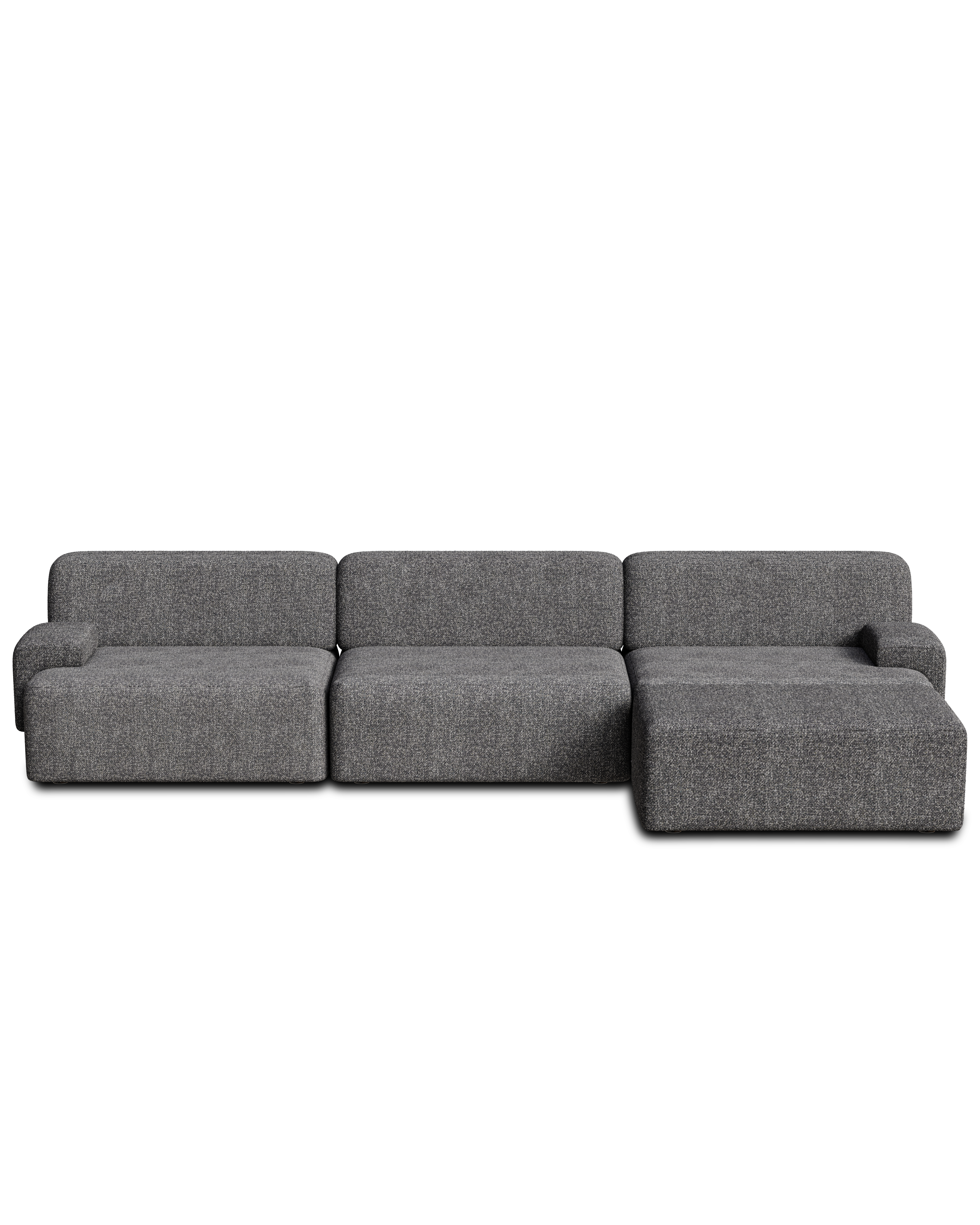 Modular Corner Sofa for 3 People UMI Stone Black