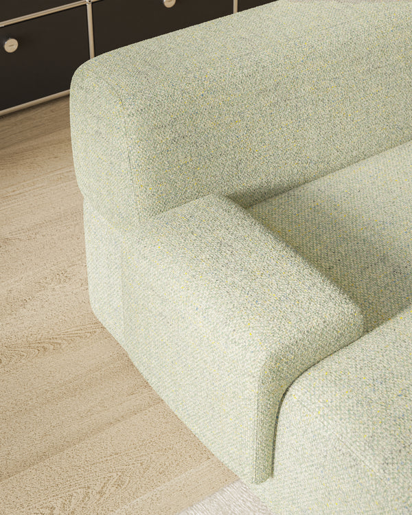 UMI Modular Sofa - Left-Arm Chaise in Light Green