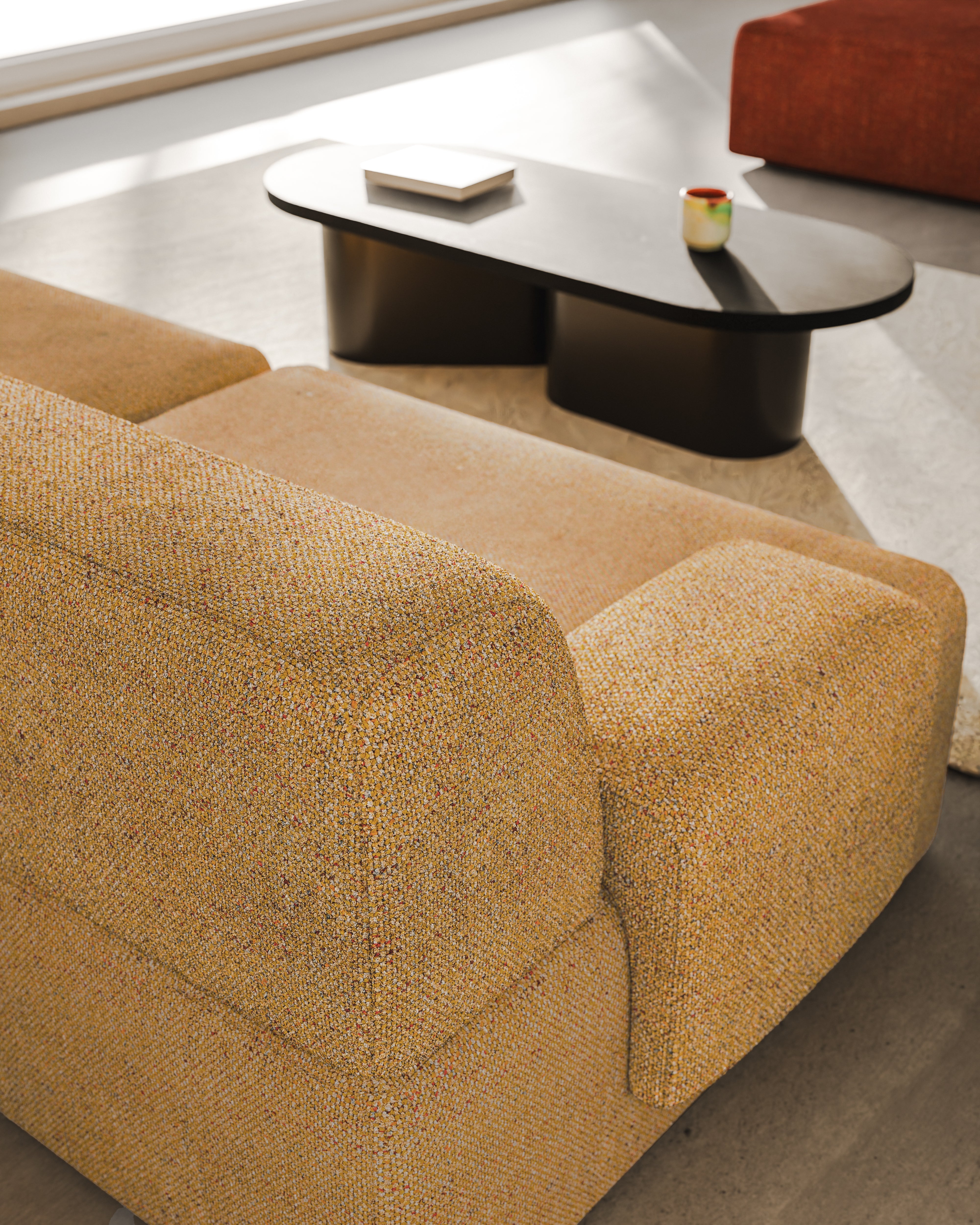 Modulární pohovka pro 2 osoby UMI podzimní oranžová