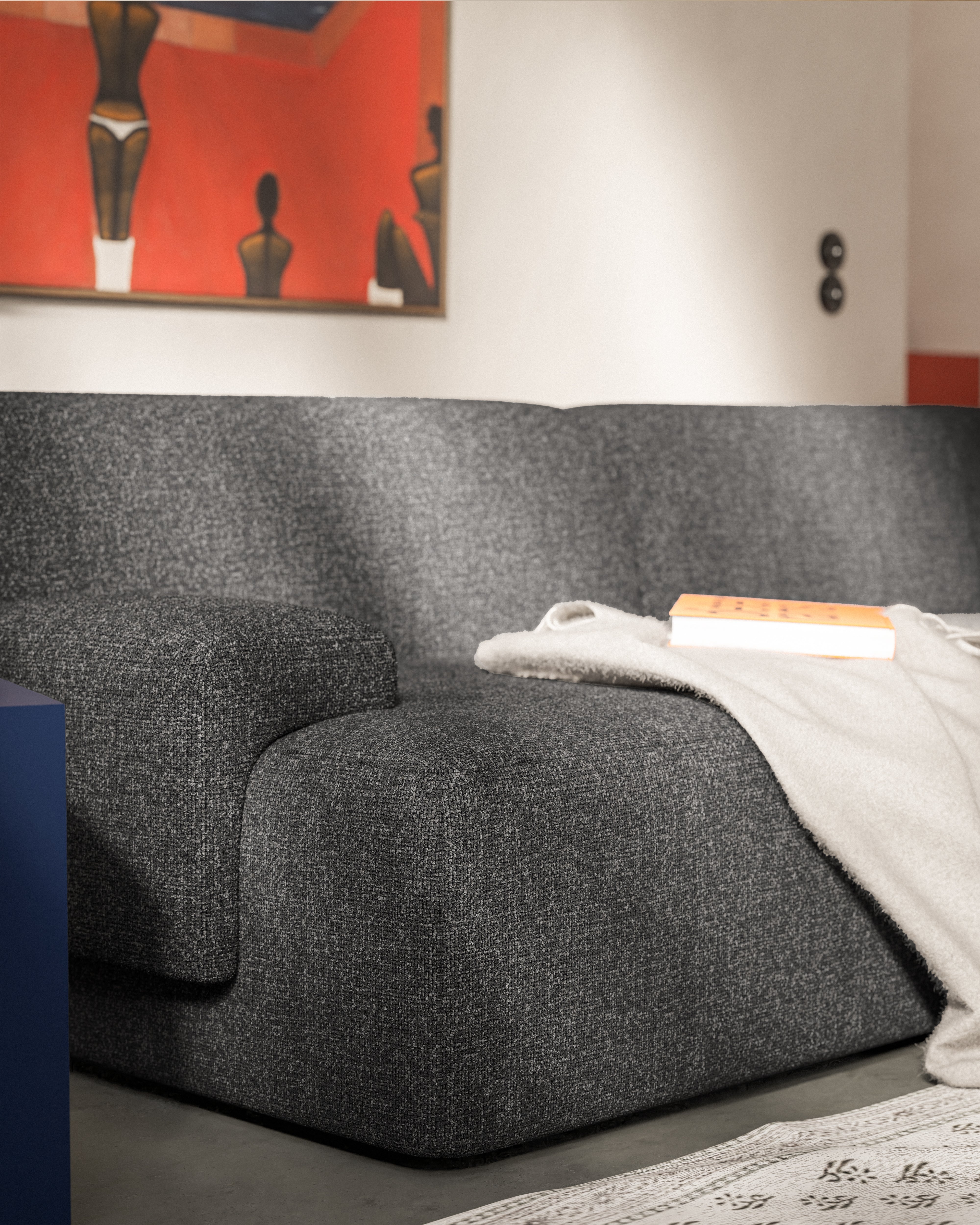 Modulární pohovka pro 2 osoby UMI kamenná černá