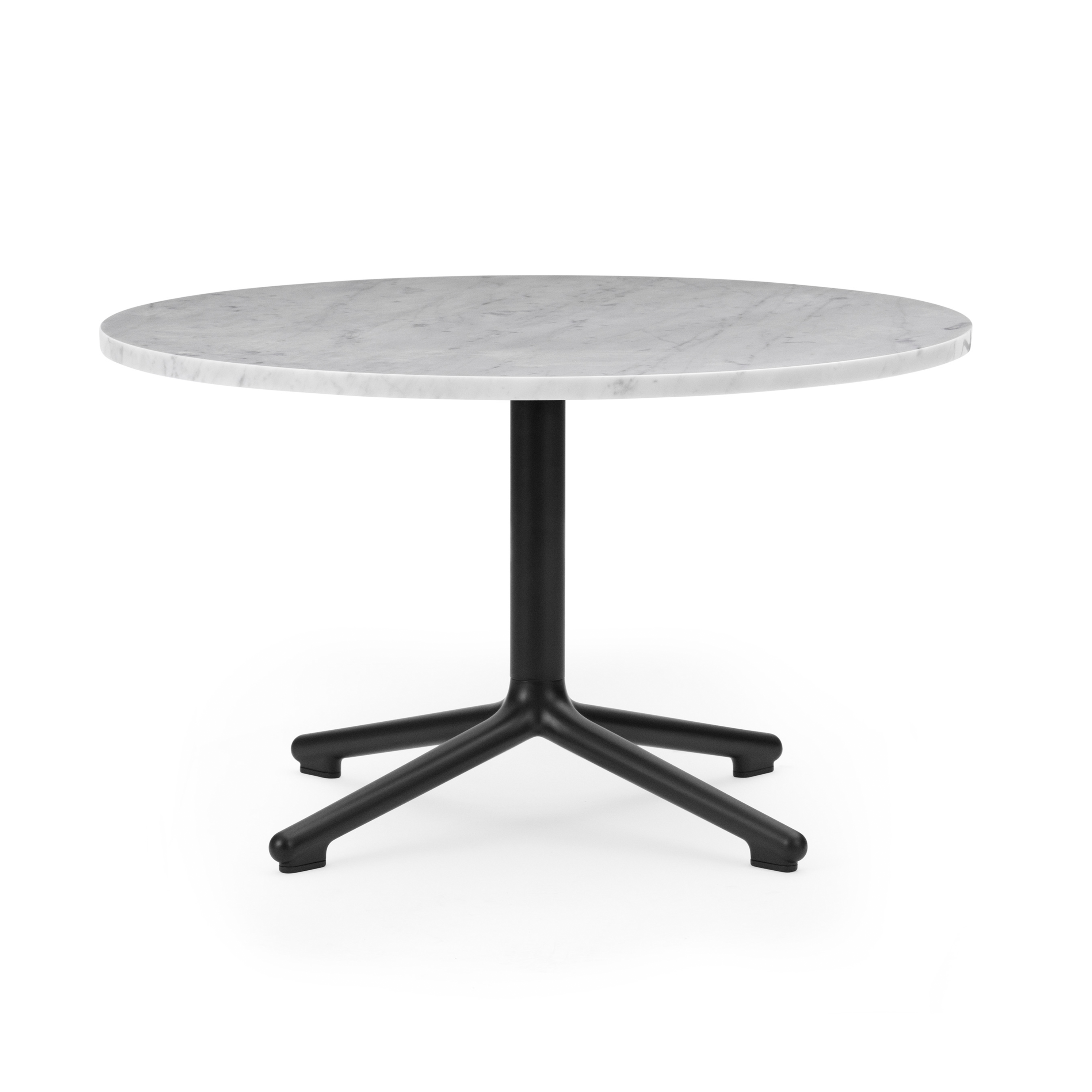 Lunar Lunar white marble top with a black base