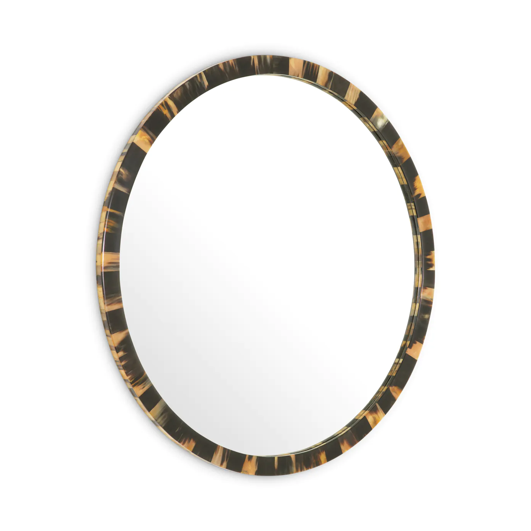 Kulaté zrcadlo SAINT JEROME hnědé