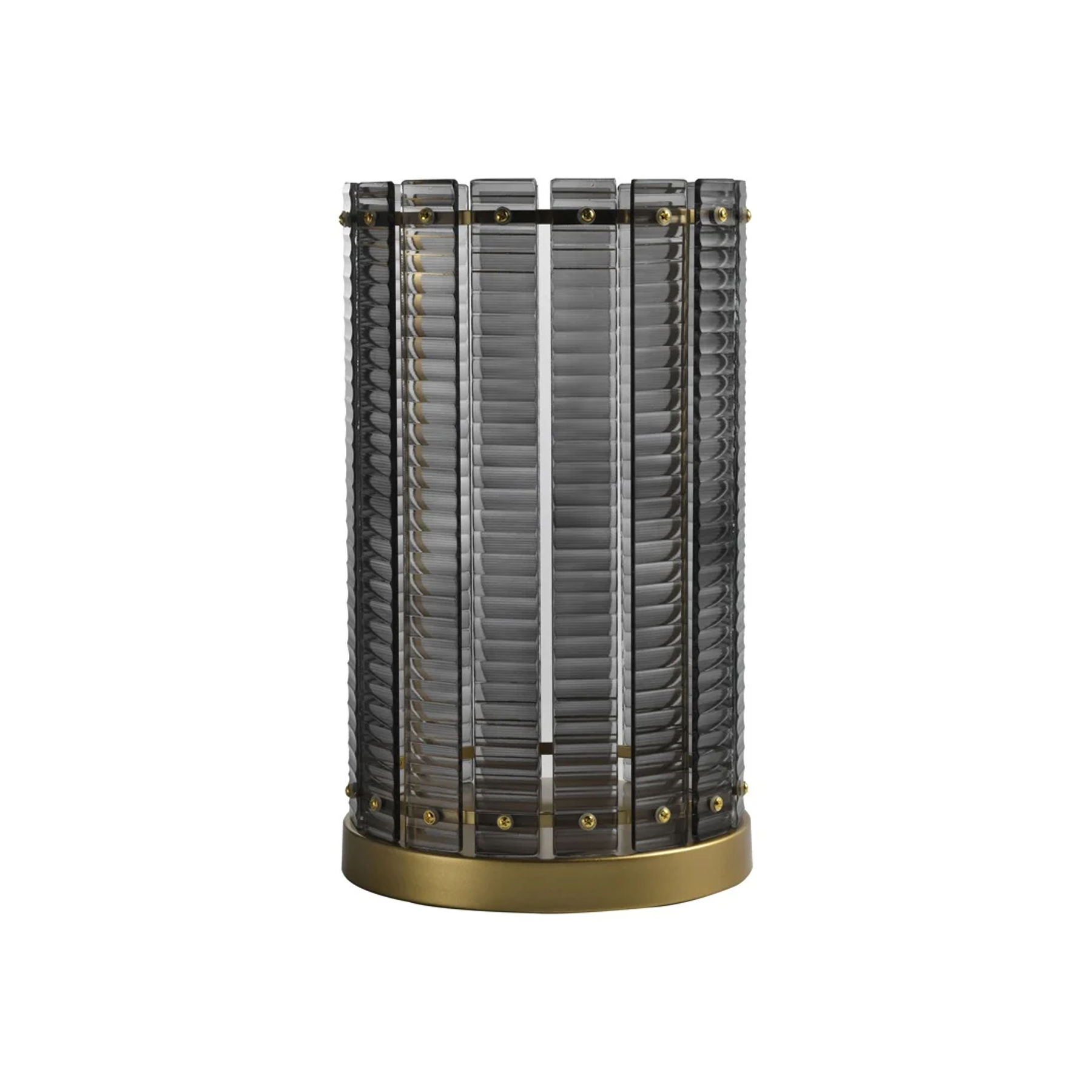 Svícen DAYLING z kouřového skla se zlatem