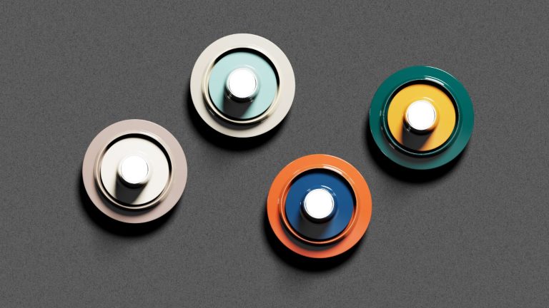 Beige ceramic wall lamp VOILÀ with cream