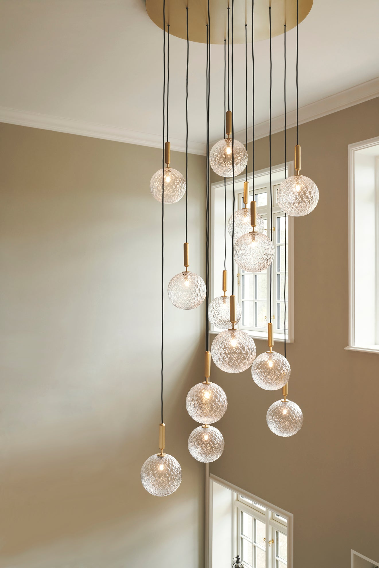 MIIRA 13 Pendant Lamp in Graphite with Transparent Glass