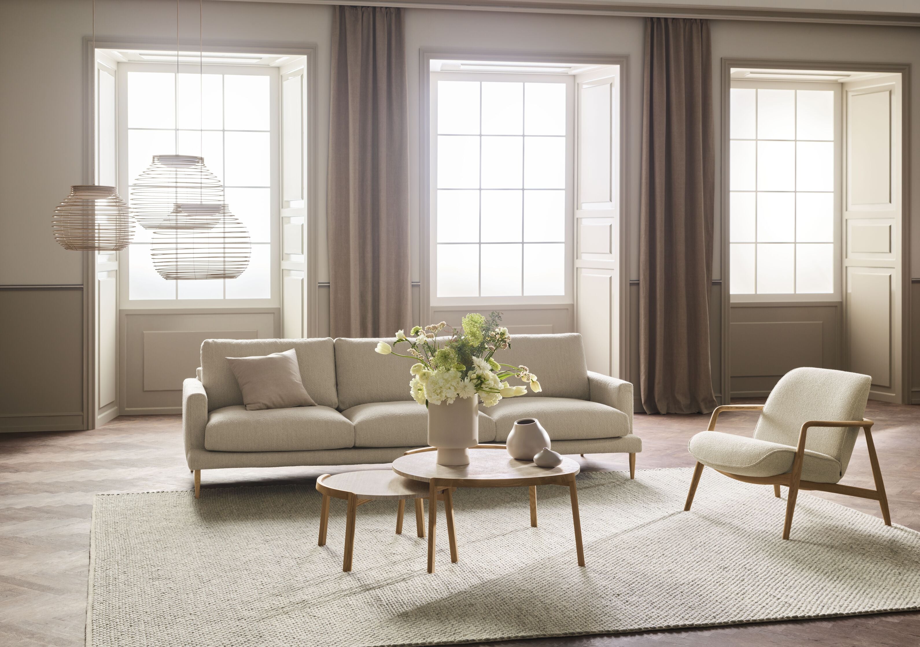 Sofa 2,5-osobová VENEDA šedá ocelová základna