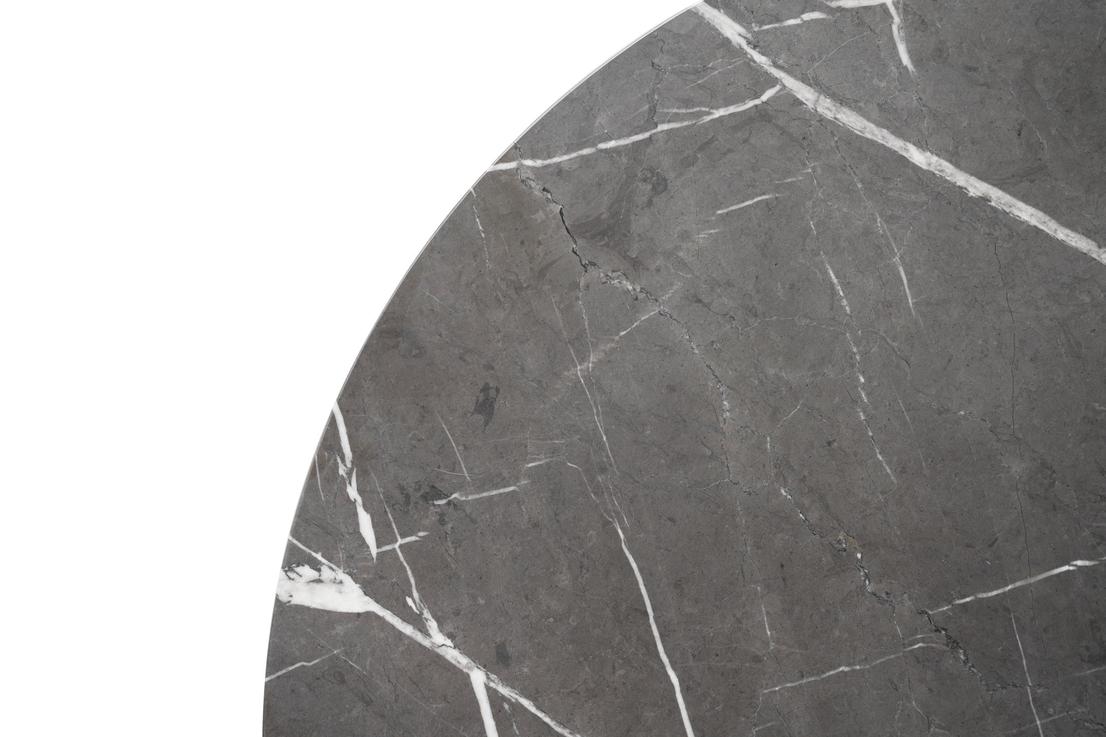 Coffee Table 423 Dark Gray Marble Top with Dark Aluminum Base