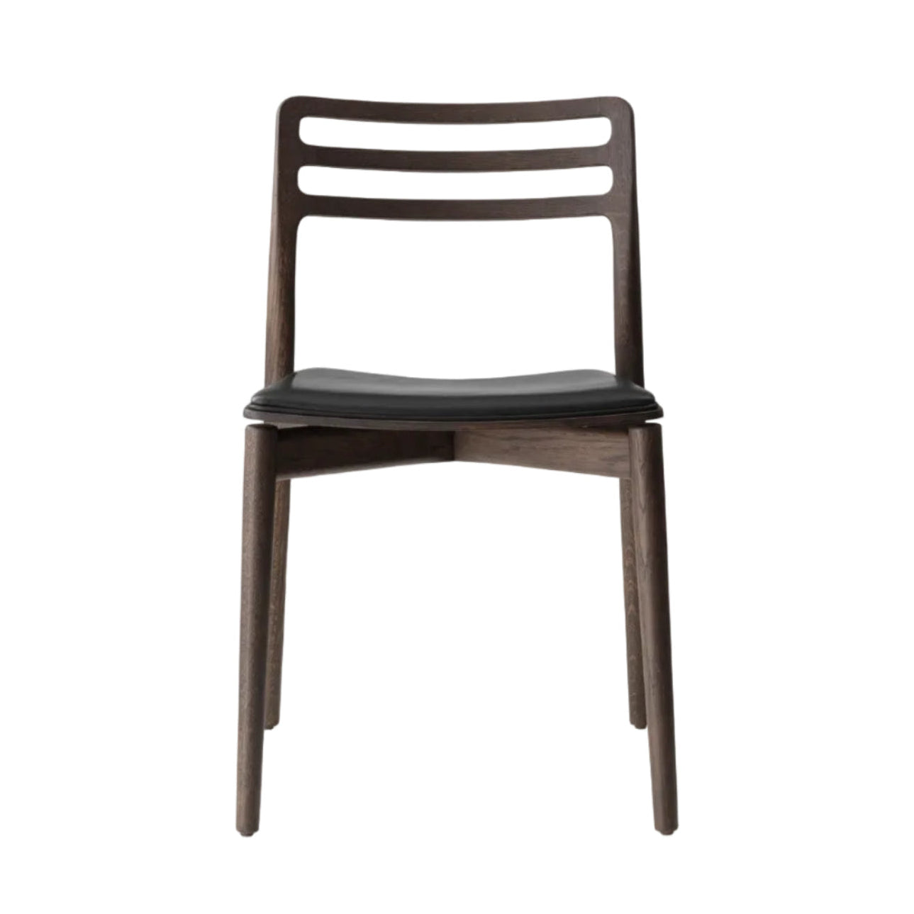 Židle CABIN černá kůže s tmavým dubovým podstavcem [Antonina] [Amelia spr]