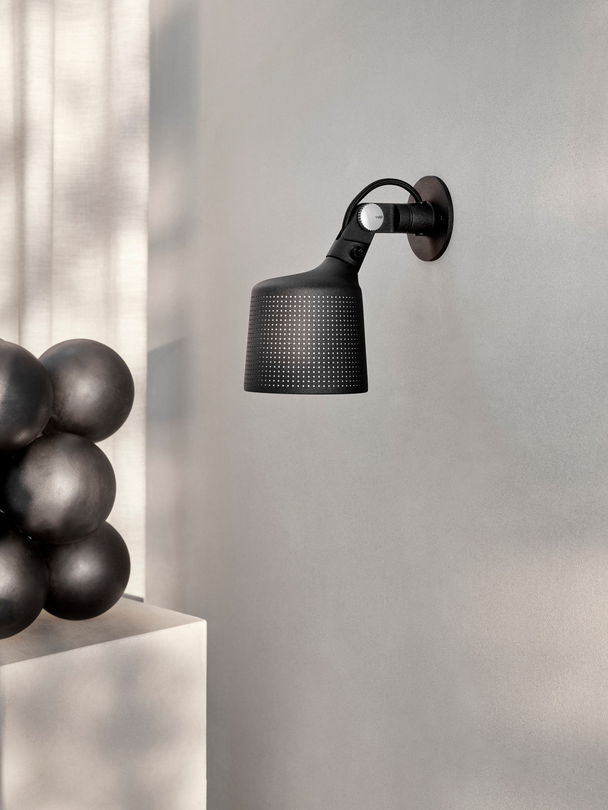 Wall Lamp 524 Black Metal