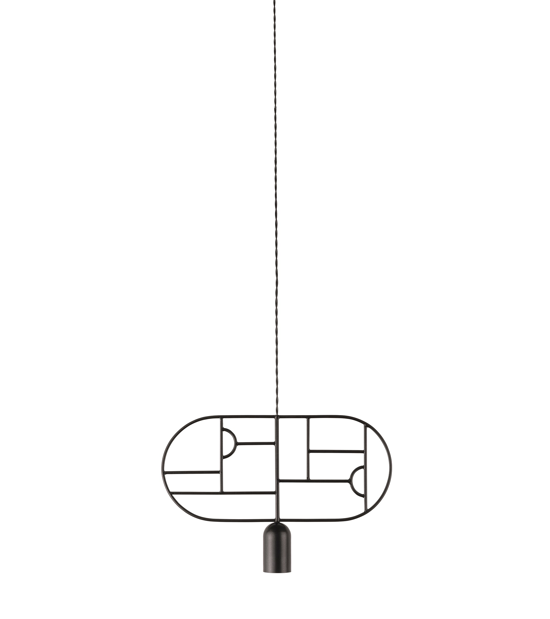 Závěsná lampa WOODEN DOTS WD03 grafitová