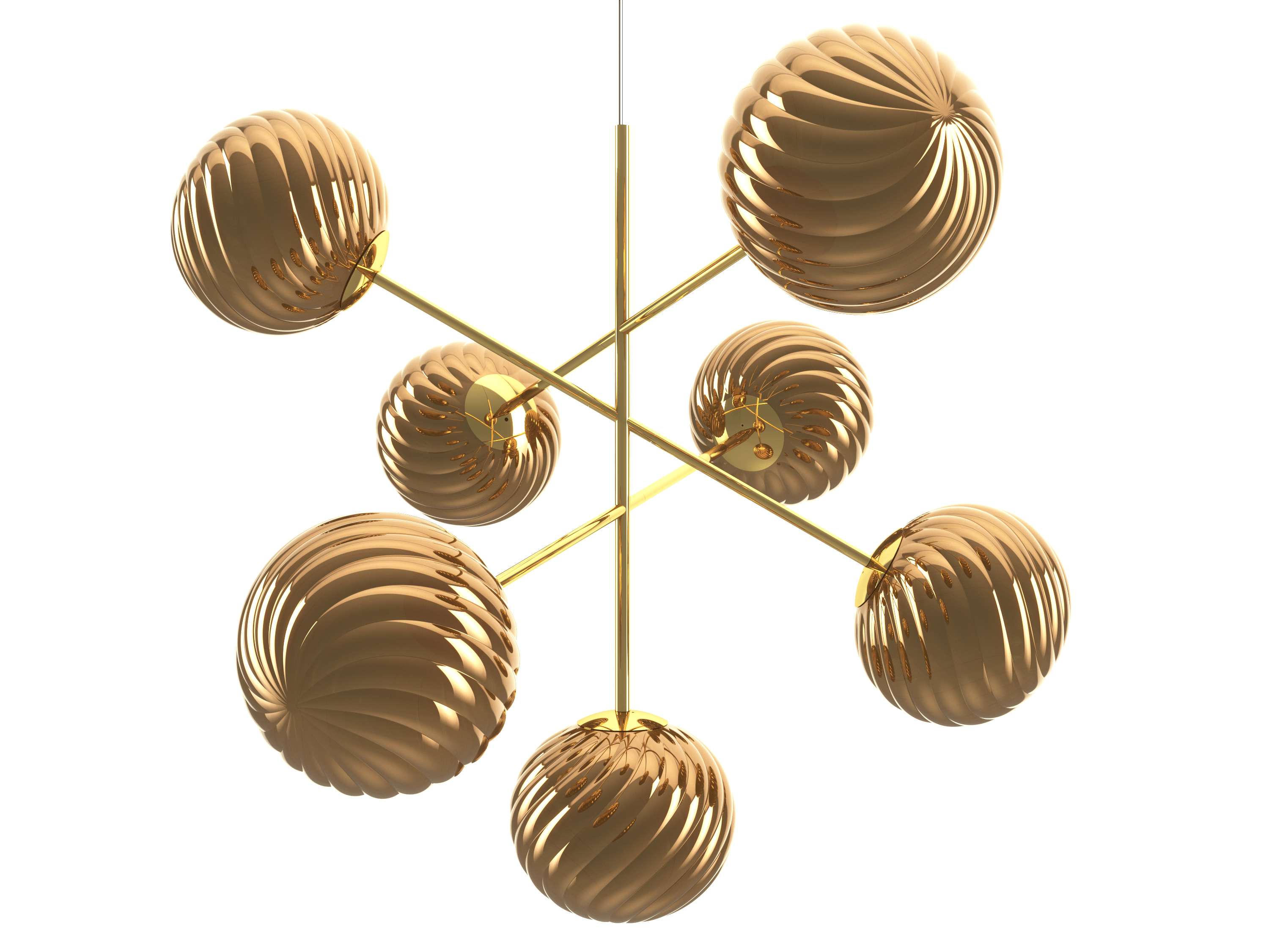Lampa wisząca WHIRL LARGE złoty – Tom Dixon