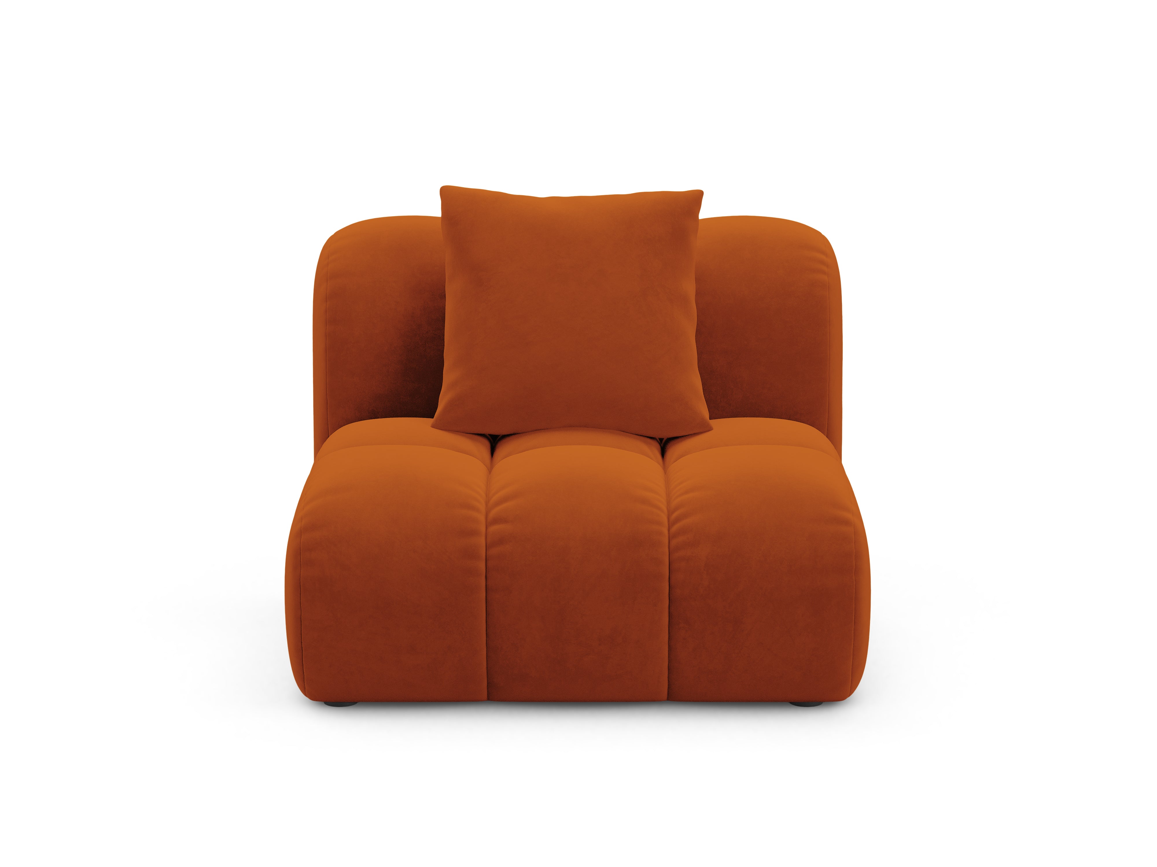 Křeslo / modul sametový ASTRO rudošedý