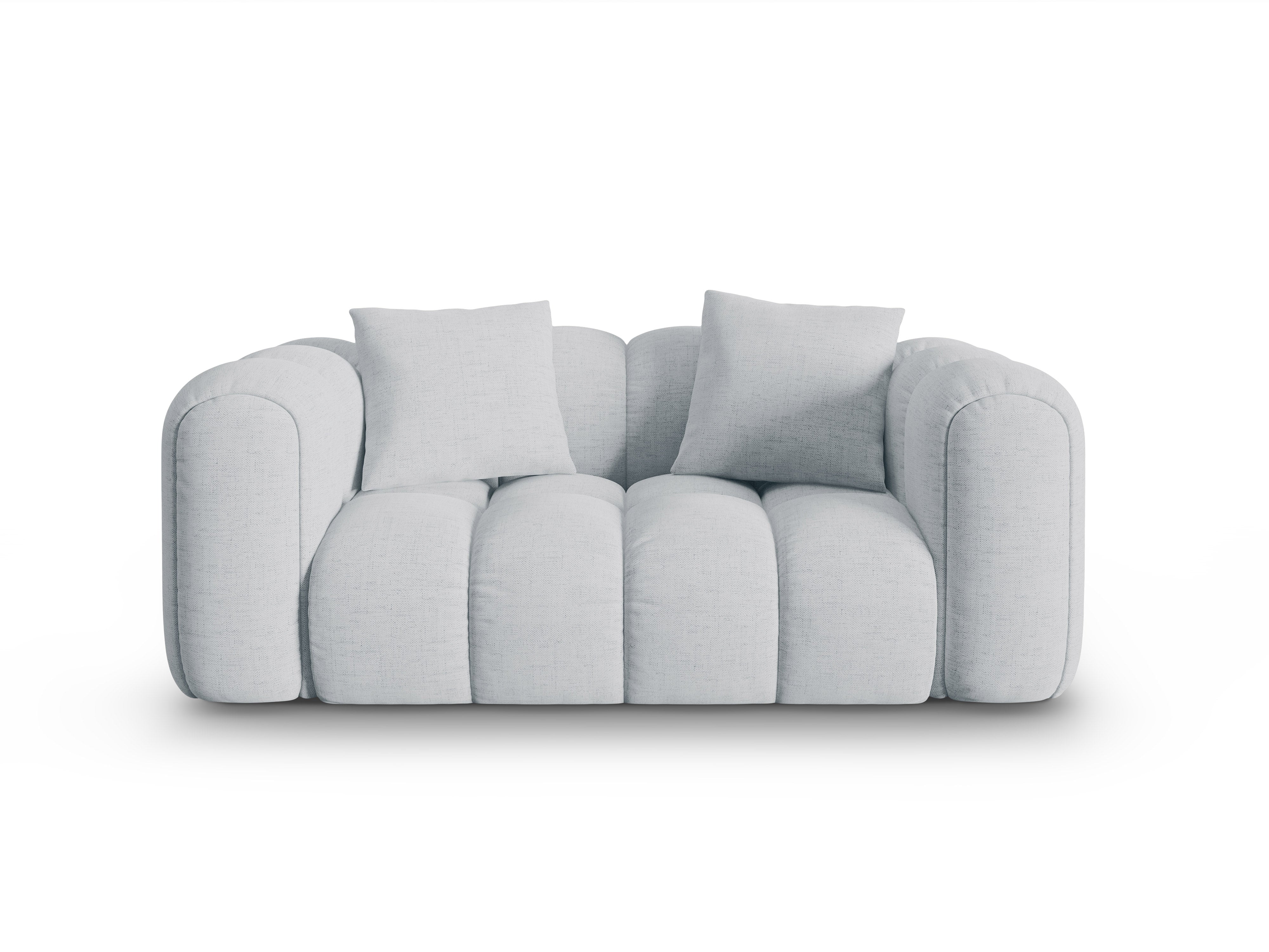 2-seater Sofa ASTRO light gray chenille