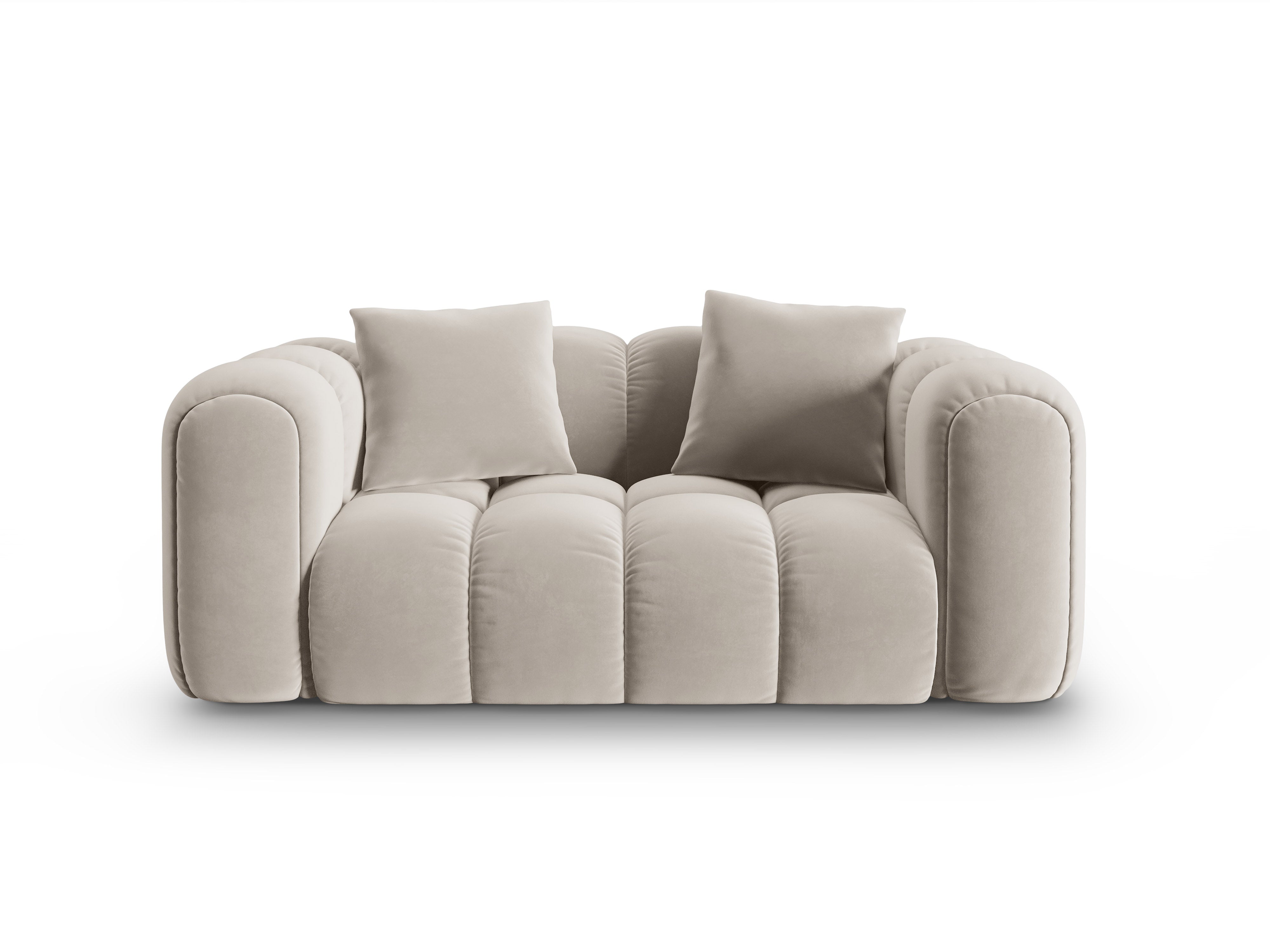 Velvet 2-Seater Sofa ASTRO Ecru