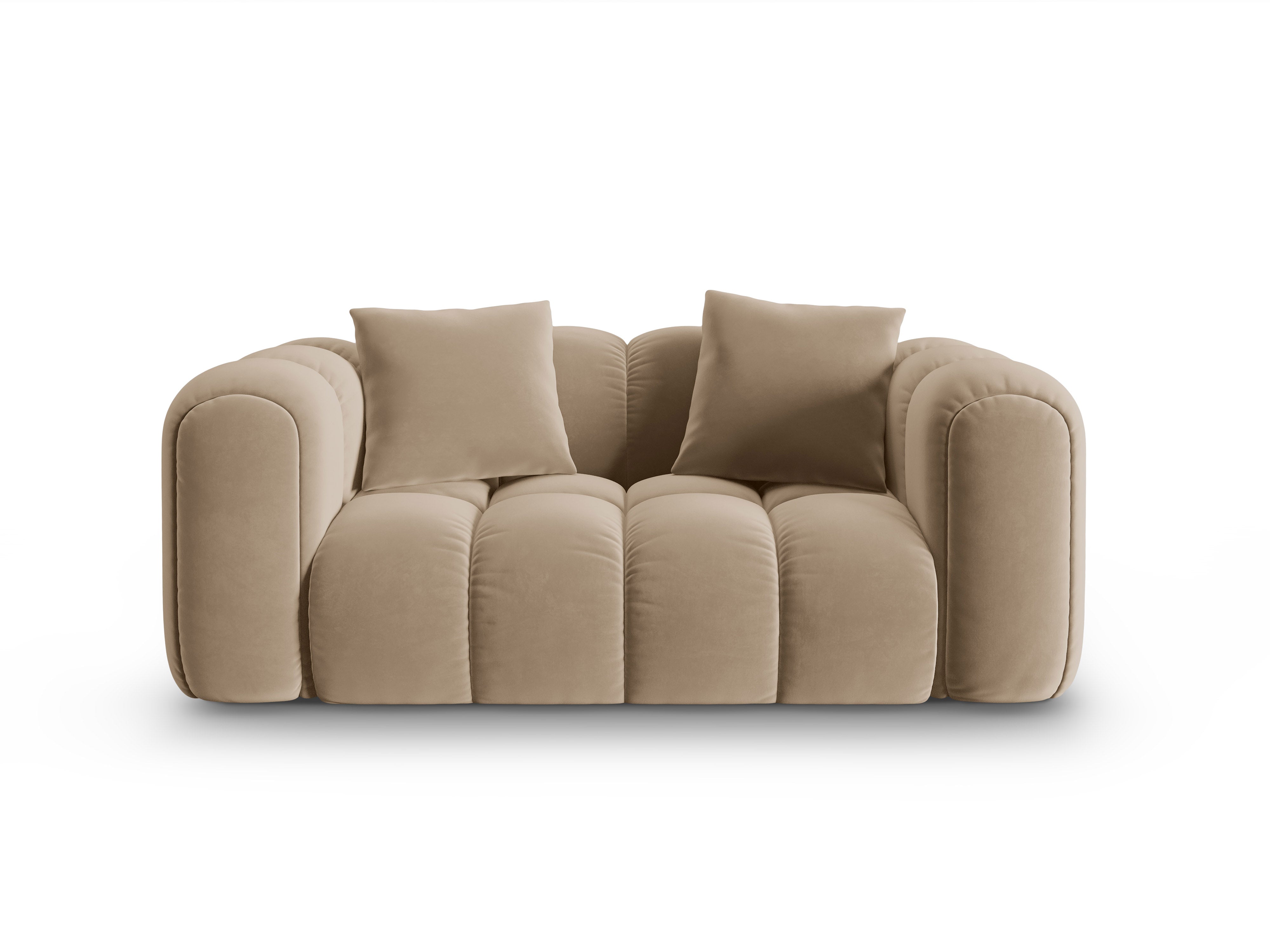 ASTRO sand velvet 2-seater sofa