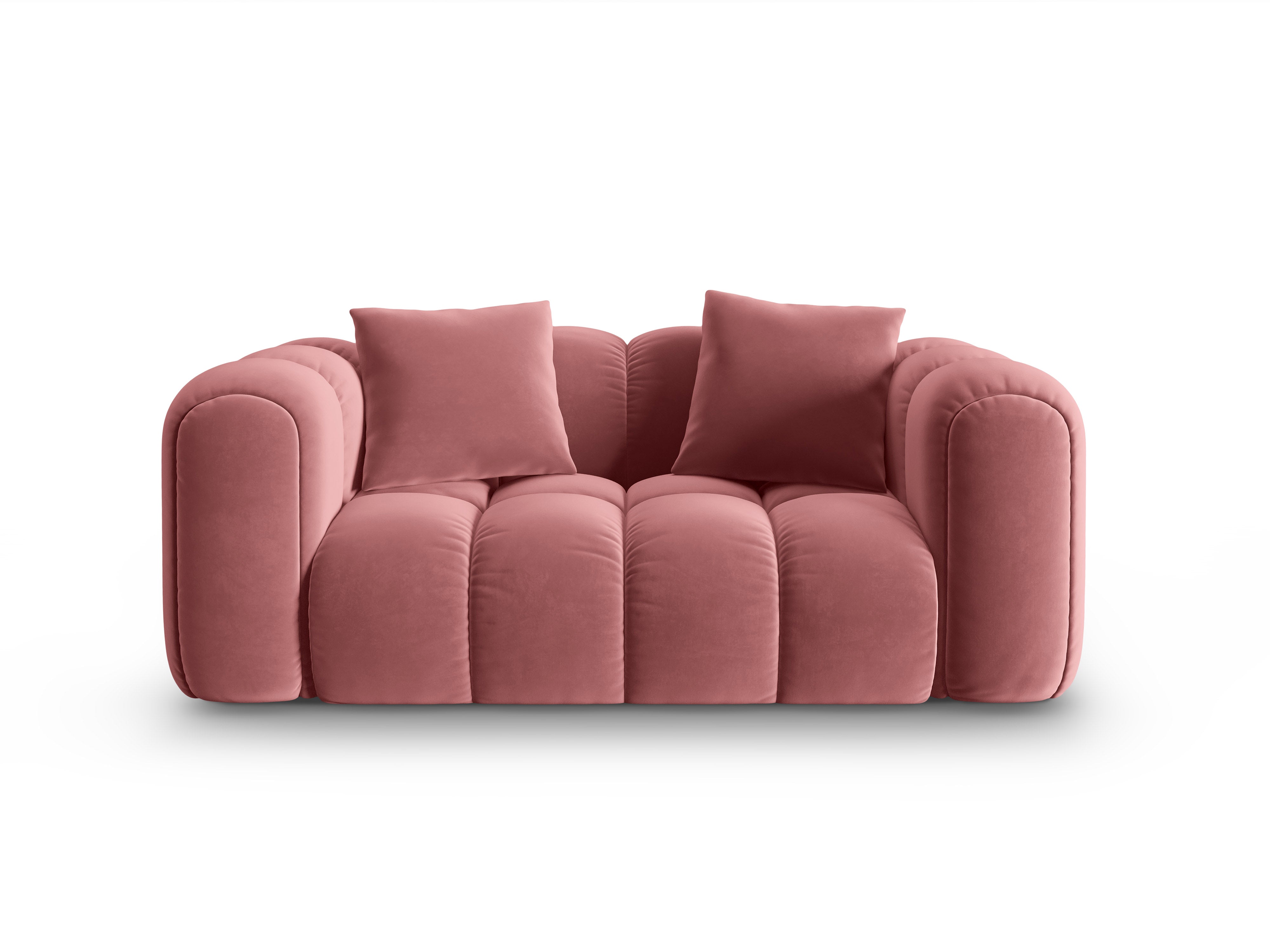 ASTRO pink velvet 2-seater sofa