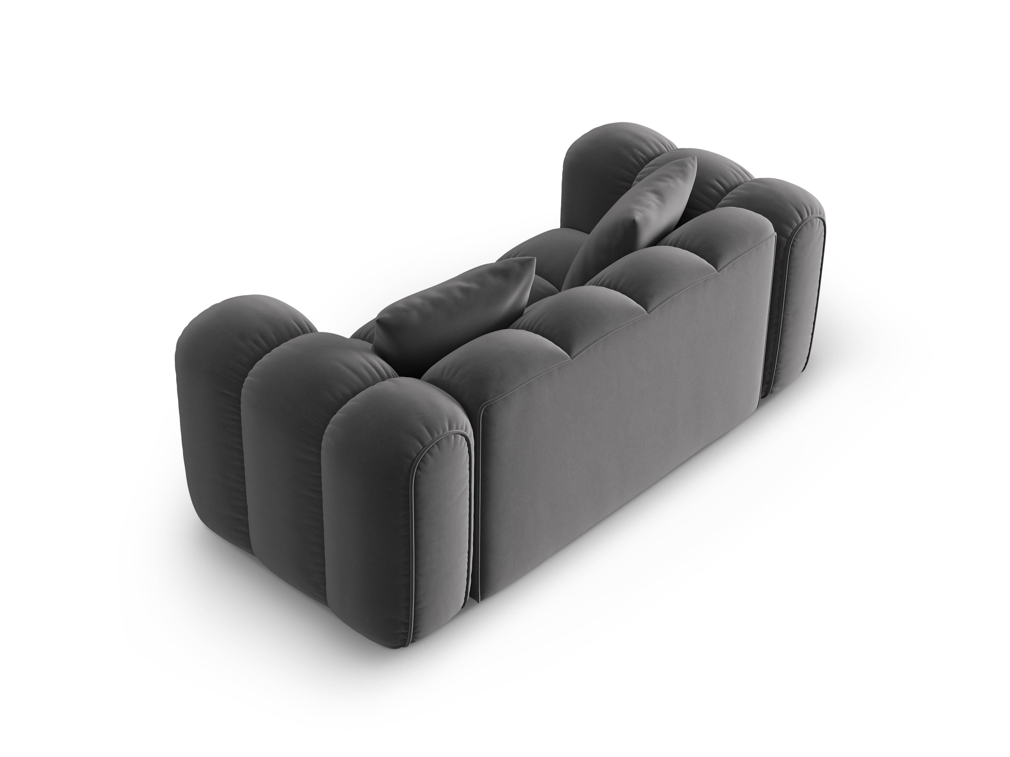 Sofa sametová 2-osobová ASTRO šedá