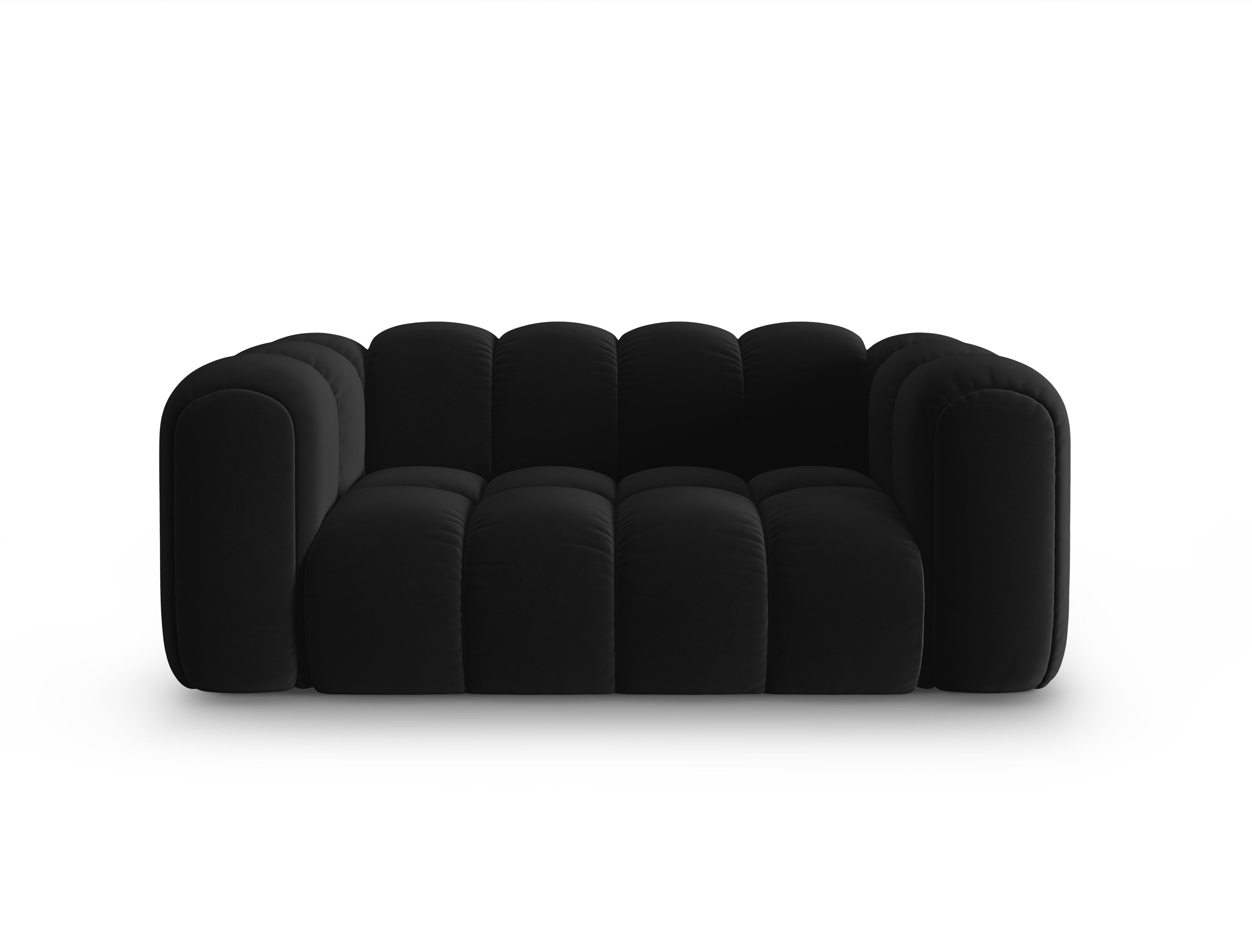Velvet 2-Seater Sofa ASTRO Black
