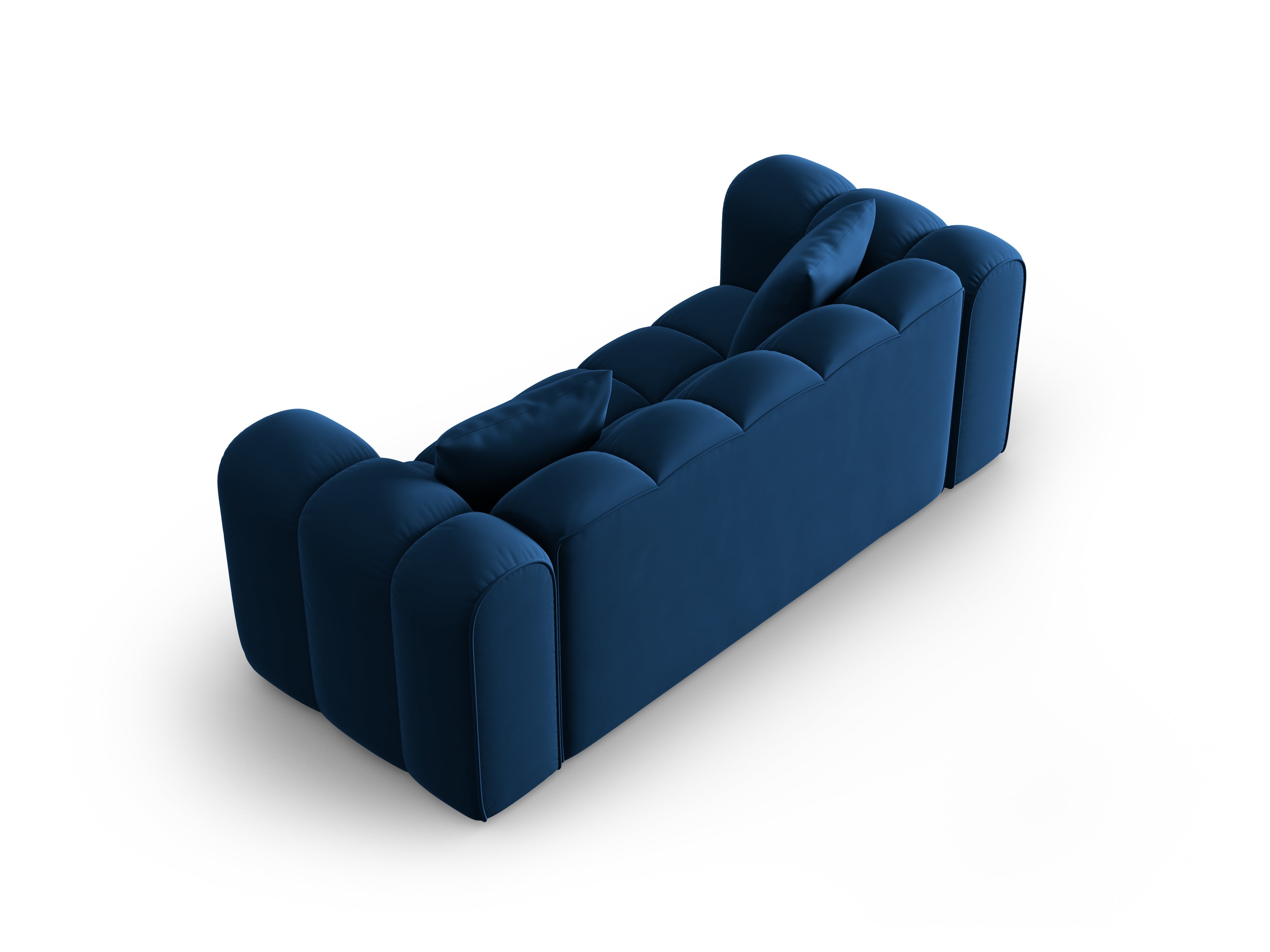 Sofa aksamitna 2-osobowa HALLEY granat królewski