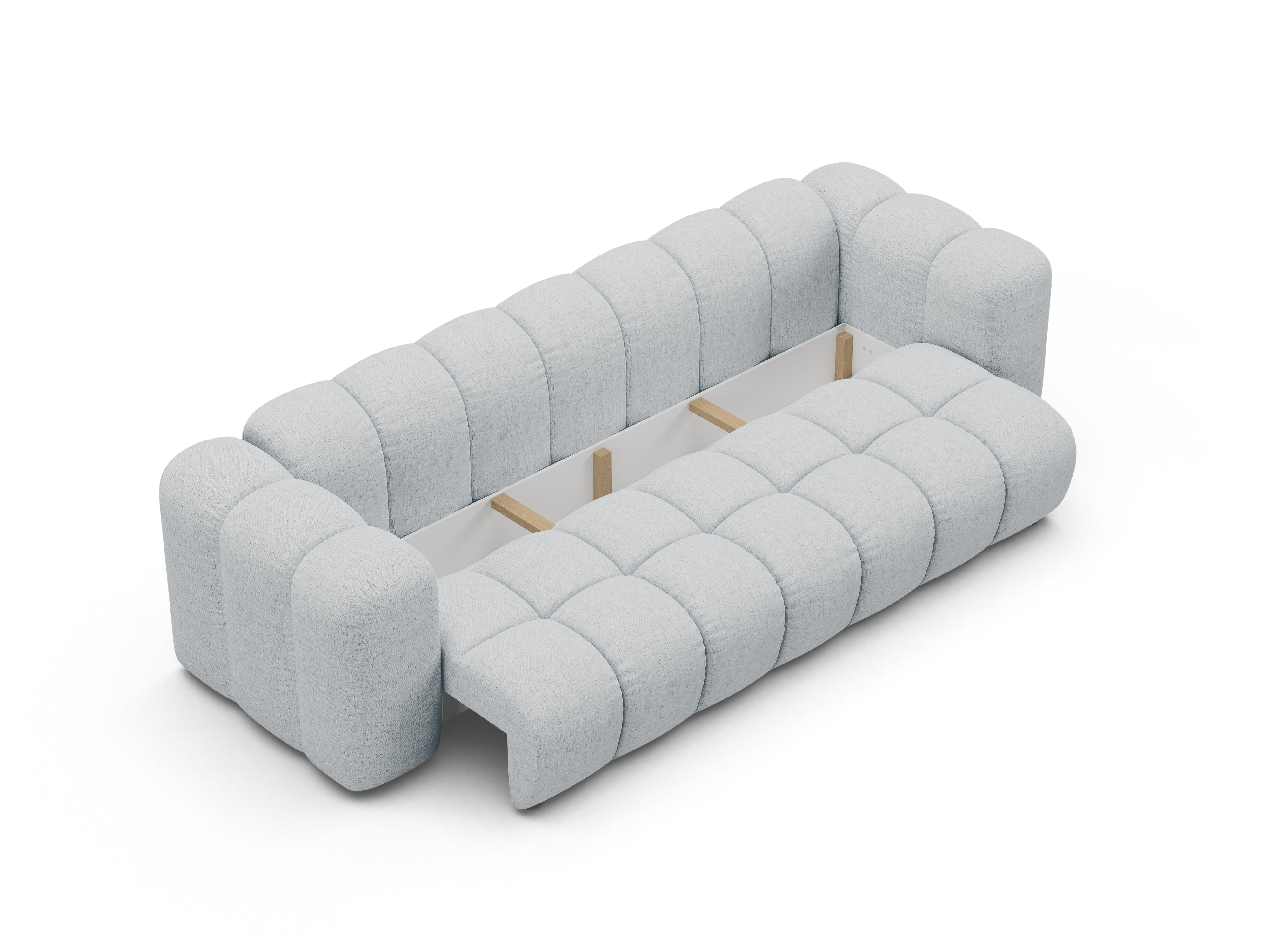 Sofa z funkcją spania ASTRO jasnoszary szenil