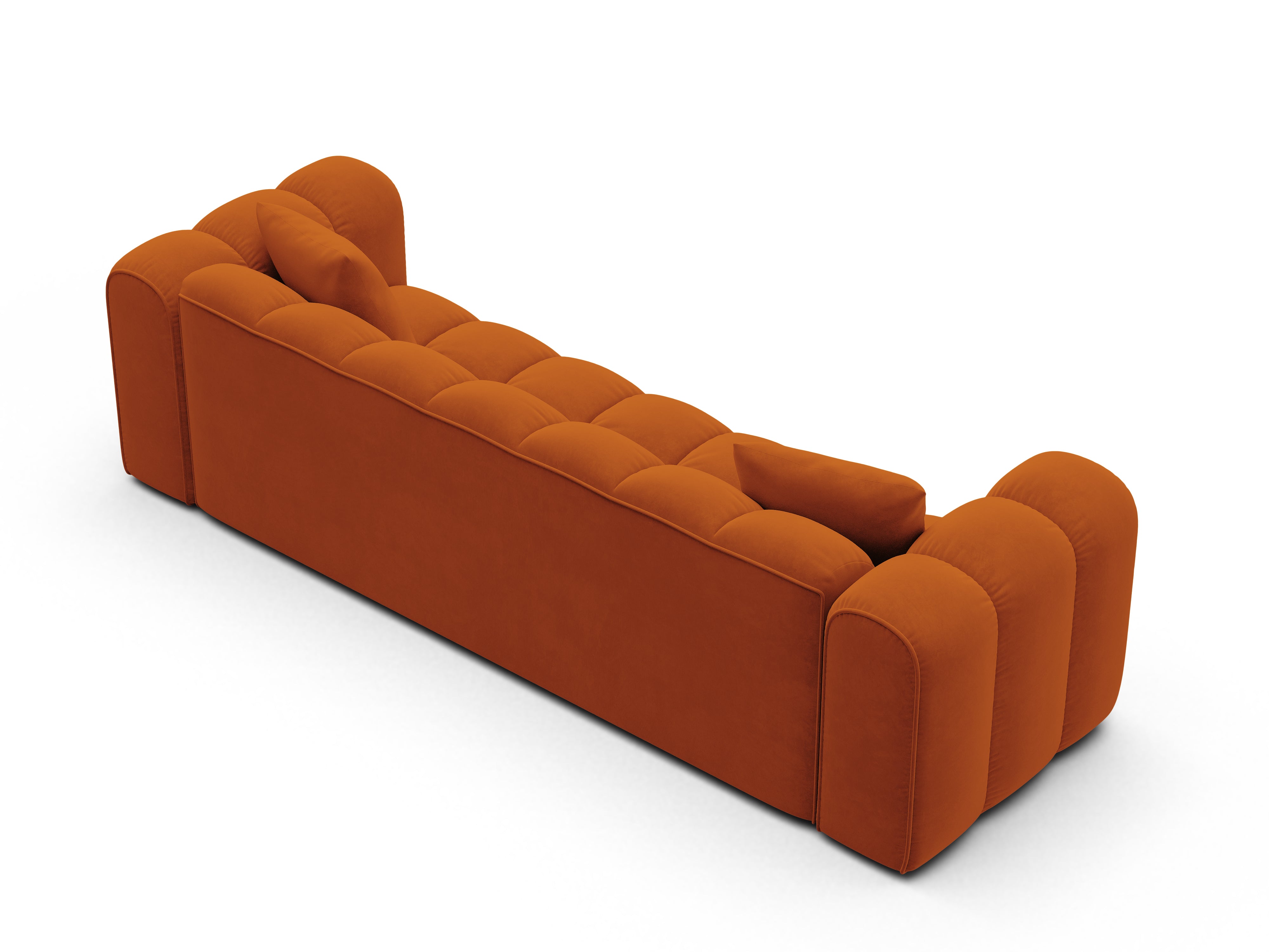 Velvet sofa with sleeping function ASTRO in rust