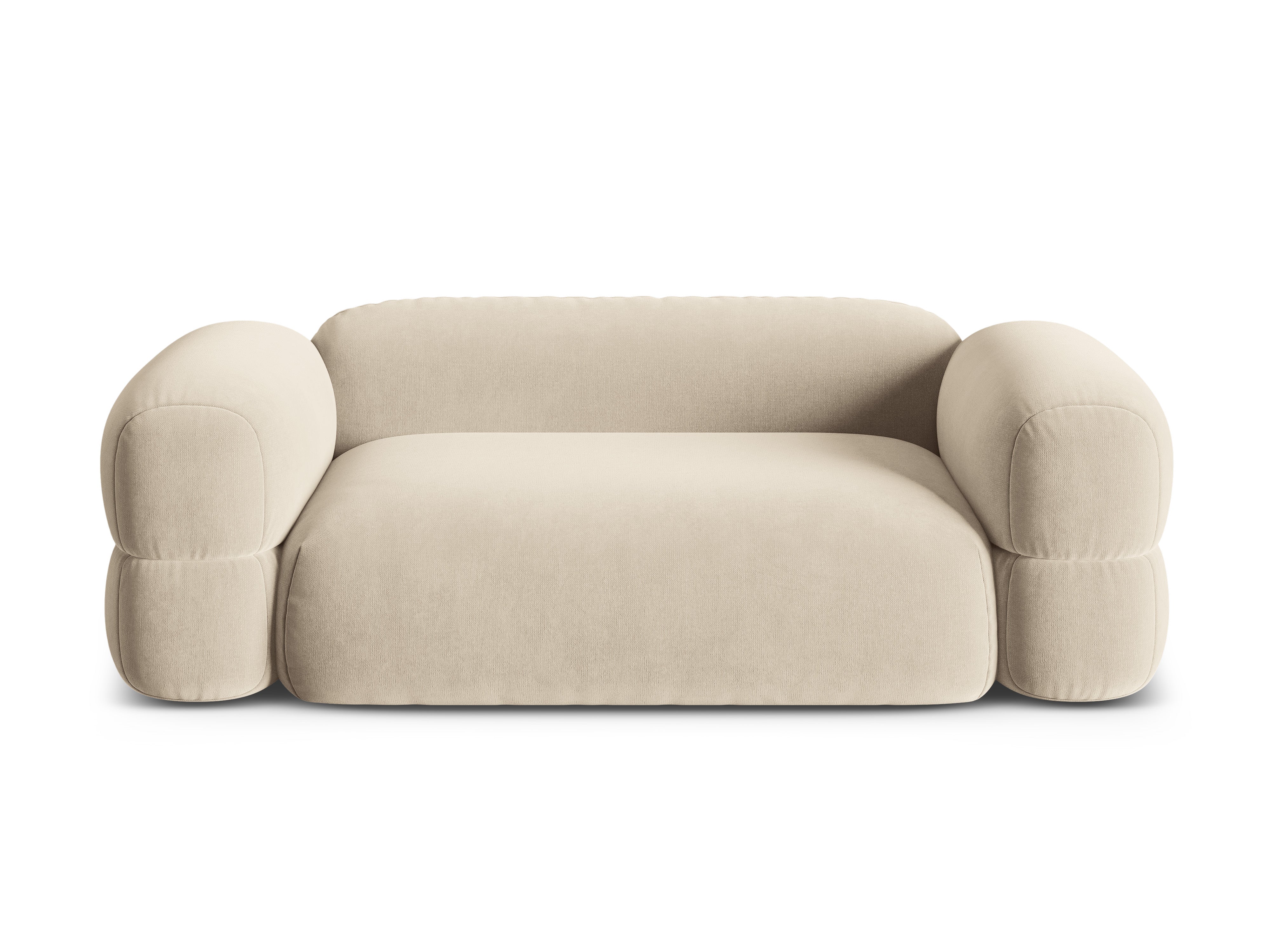 Sofa sametová 3-místná ROGER světle béžová