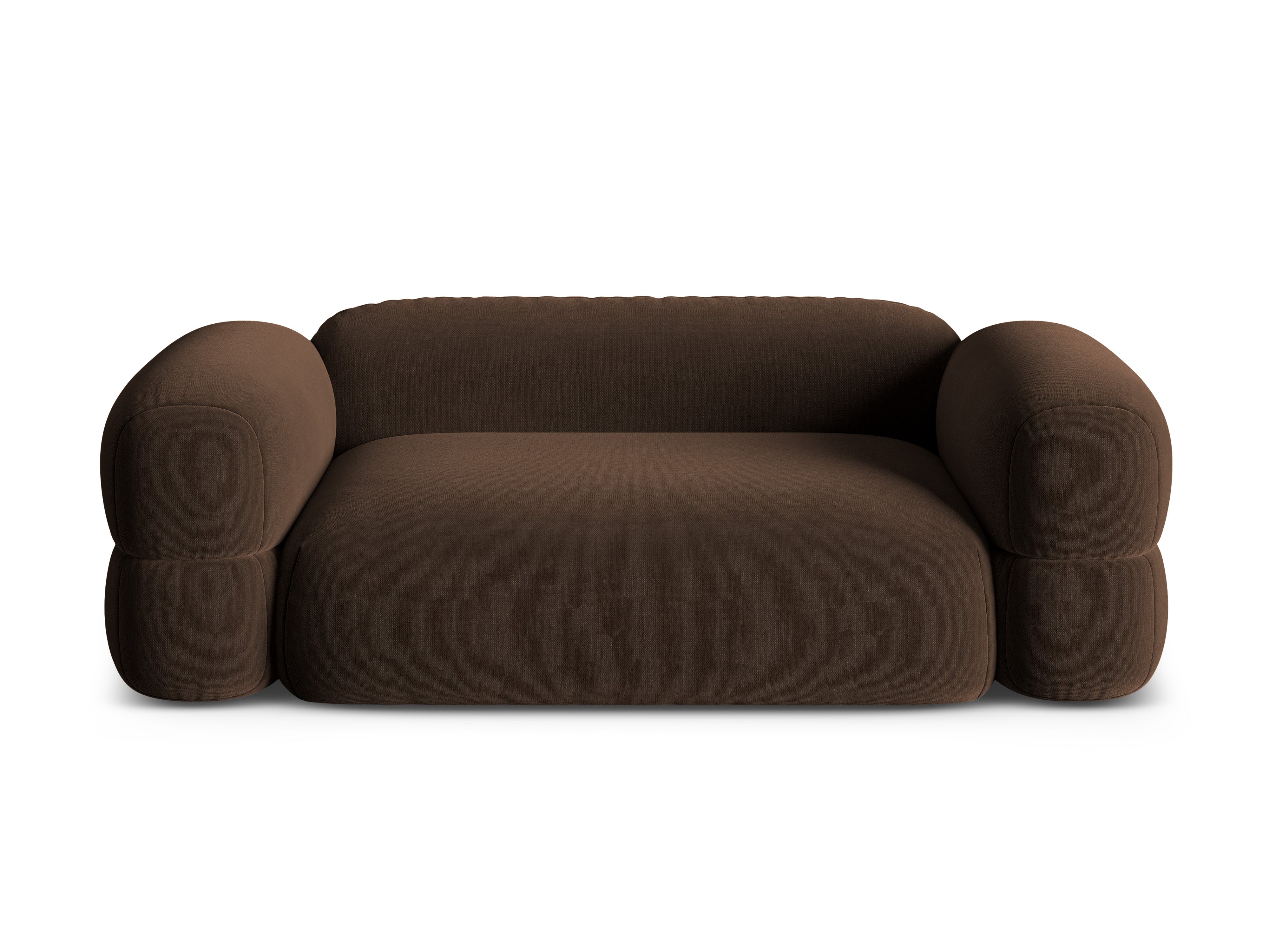 Sofa sametová 3-osobová ROGER čokoládová