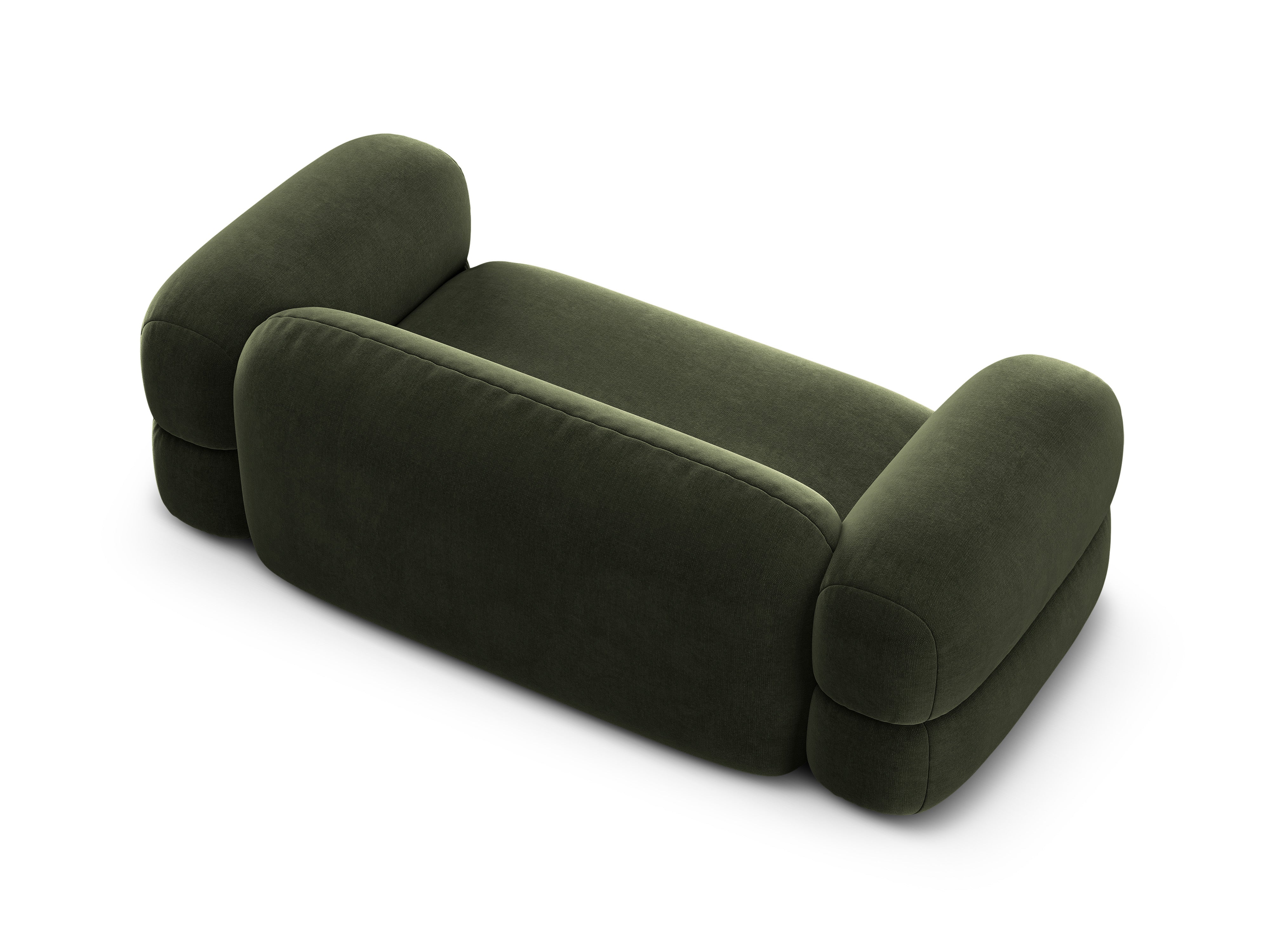 Sofa sametová 3-osobová ROGER olivová