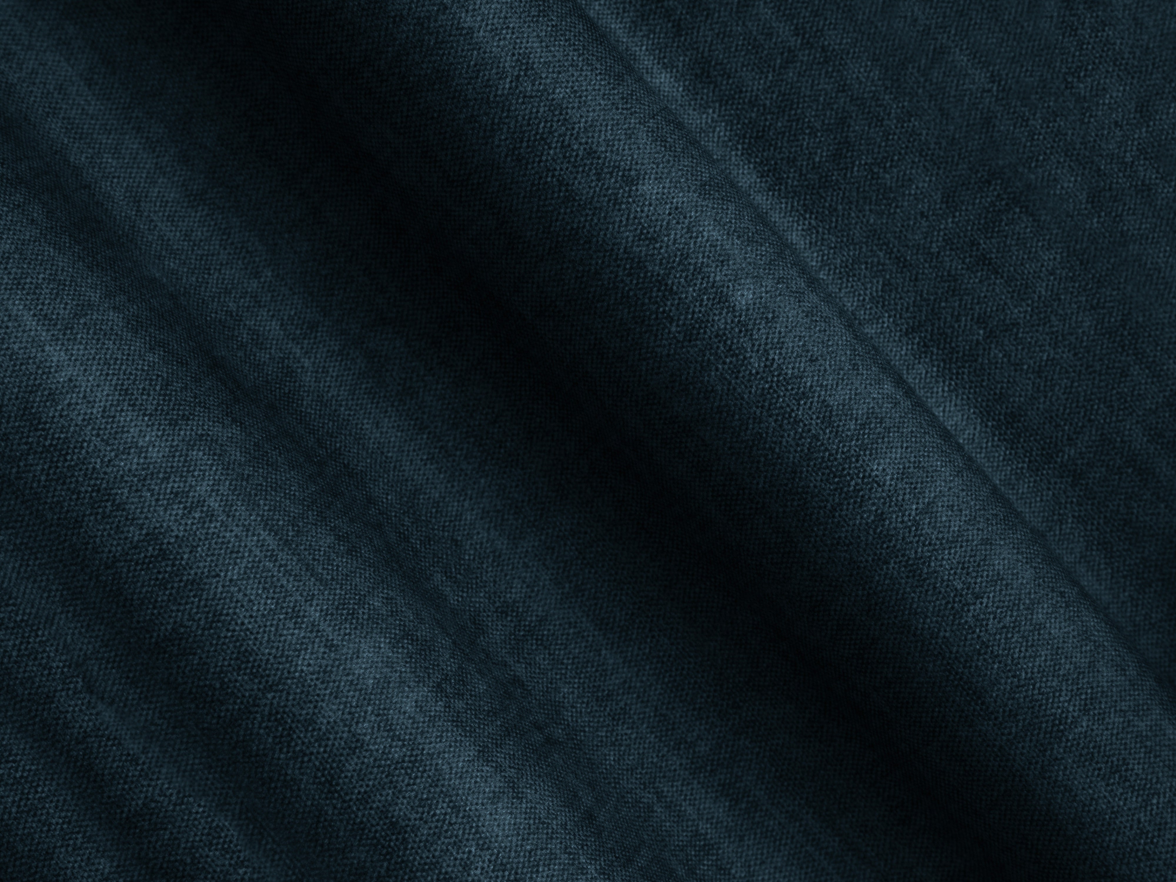 Velvet 3-Seater Sofa ROGER Petrol Blue